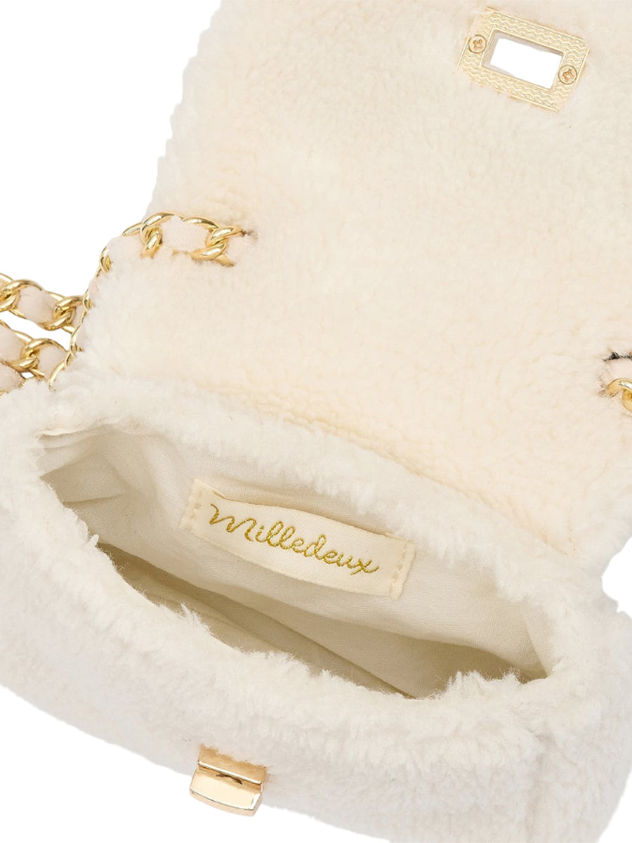 Small Teddy Chain Purse - Ivory Bags Milledeux