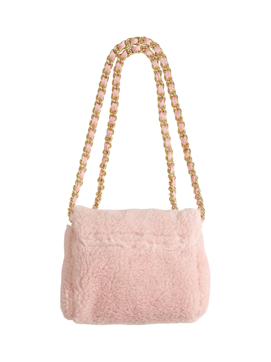 Small Teddy Chain Purse - Pink Bags Milledeux