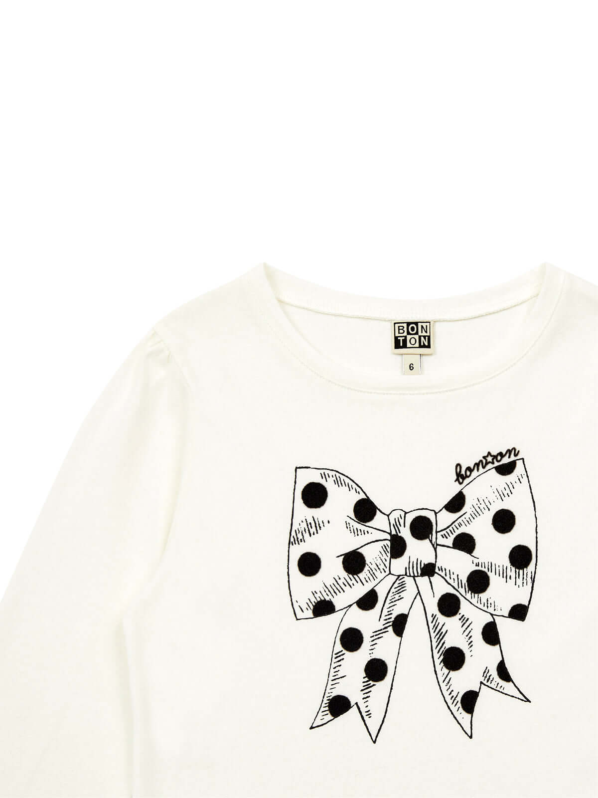 Bow Long Sleeve Tee Tees Bonton