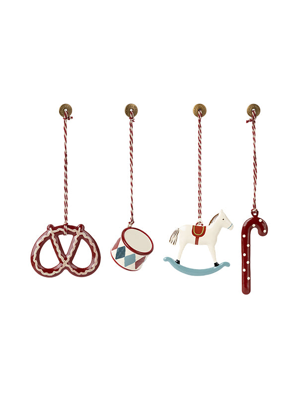 Metal Christmas Ornament Set Pretend Play Maileg