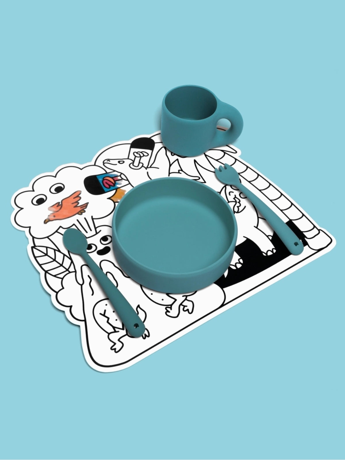 Magic Water Placemat - Dino Arts & Crafts OMY
