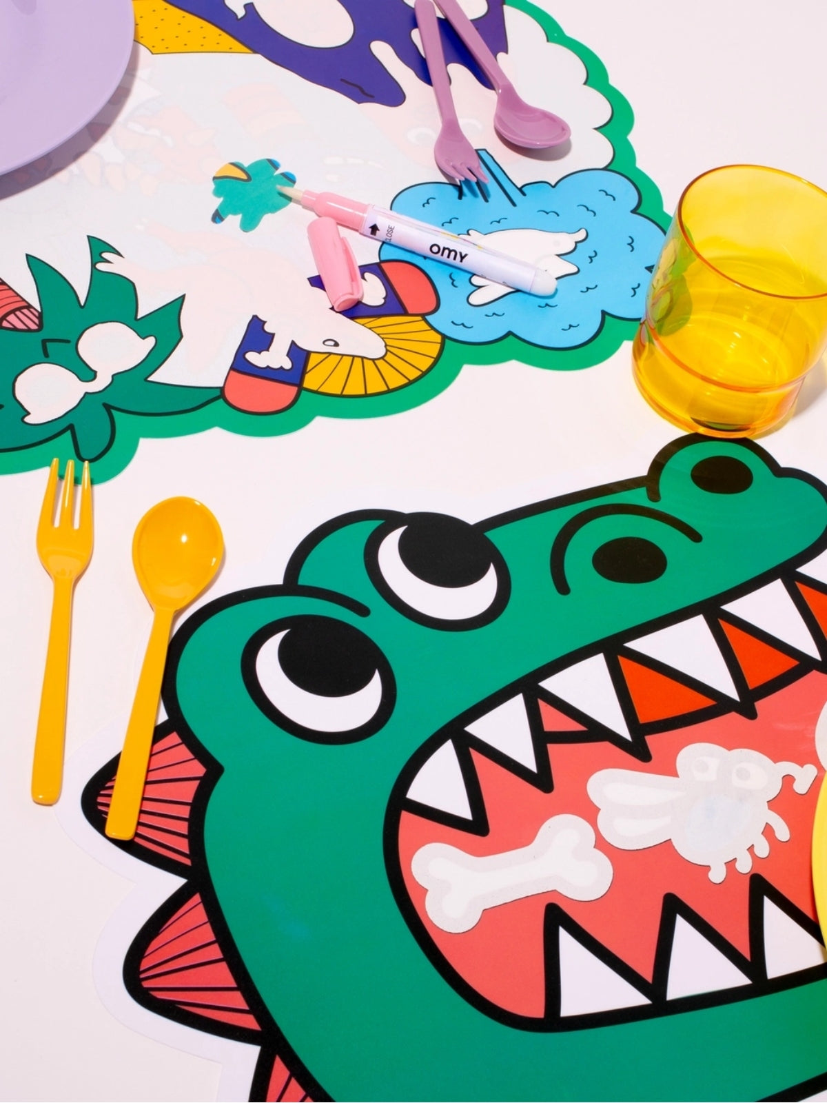 Magic Water Placemat - Dino Arts & Crafts OMY