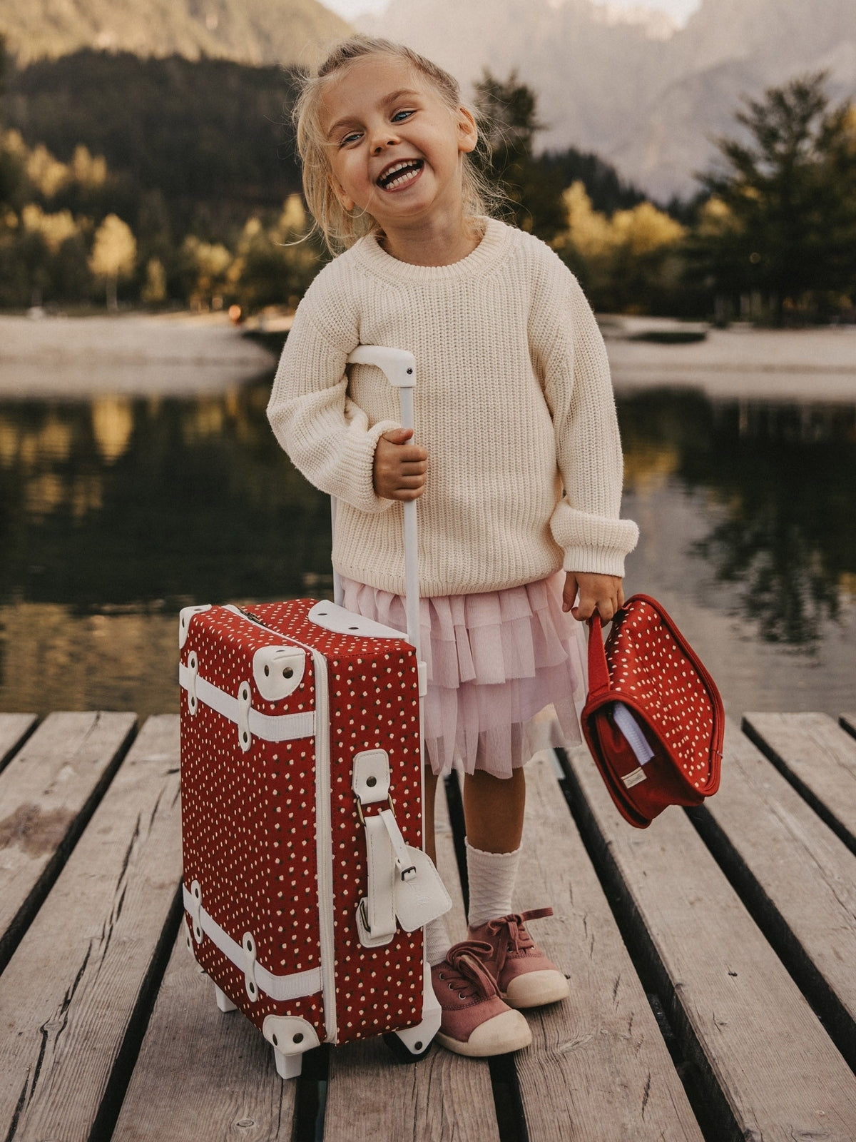See Ya Suitcase - Sweetheart Red Bags Olli Ella
