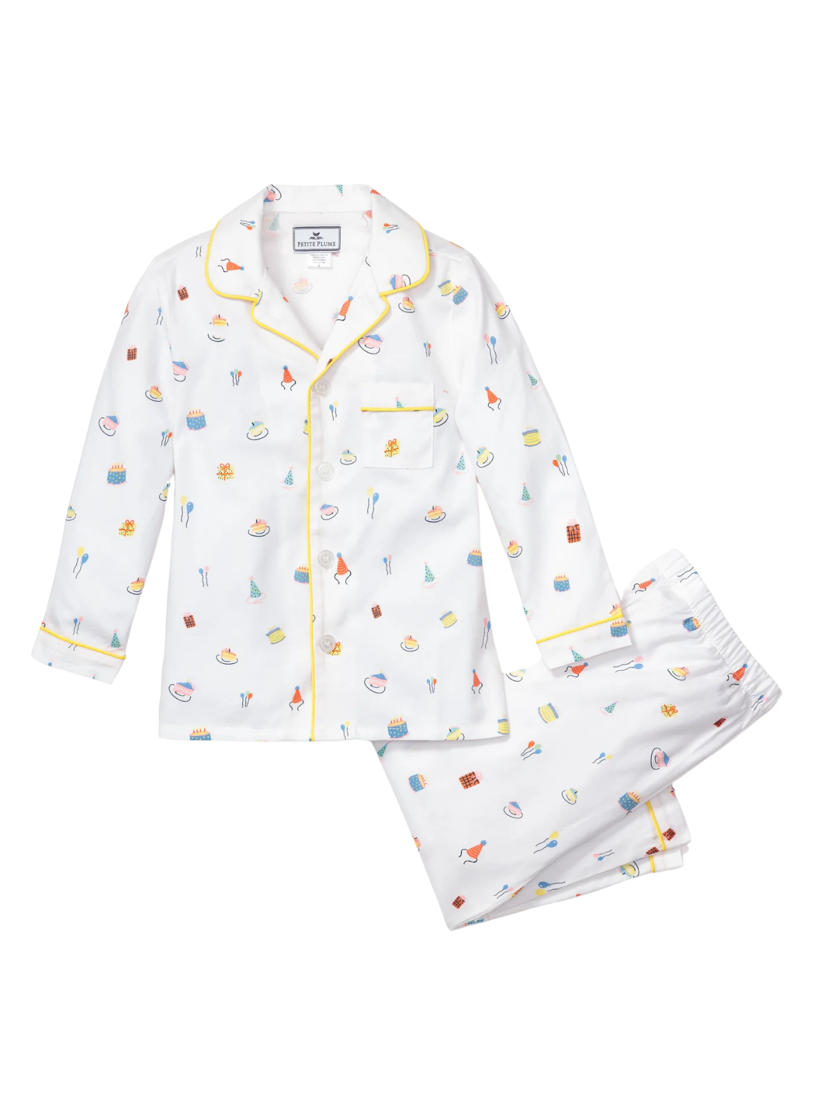 Birthday Wishes Pajama Set Pajamas Petite Plume White 2Y