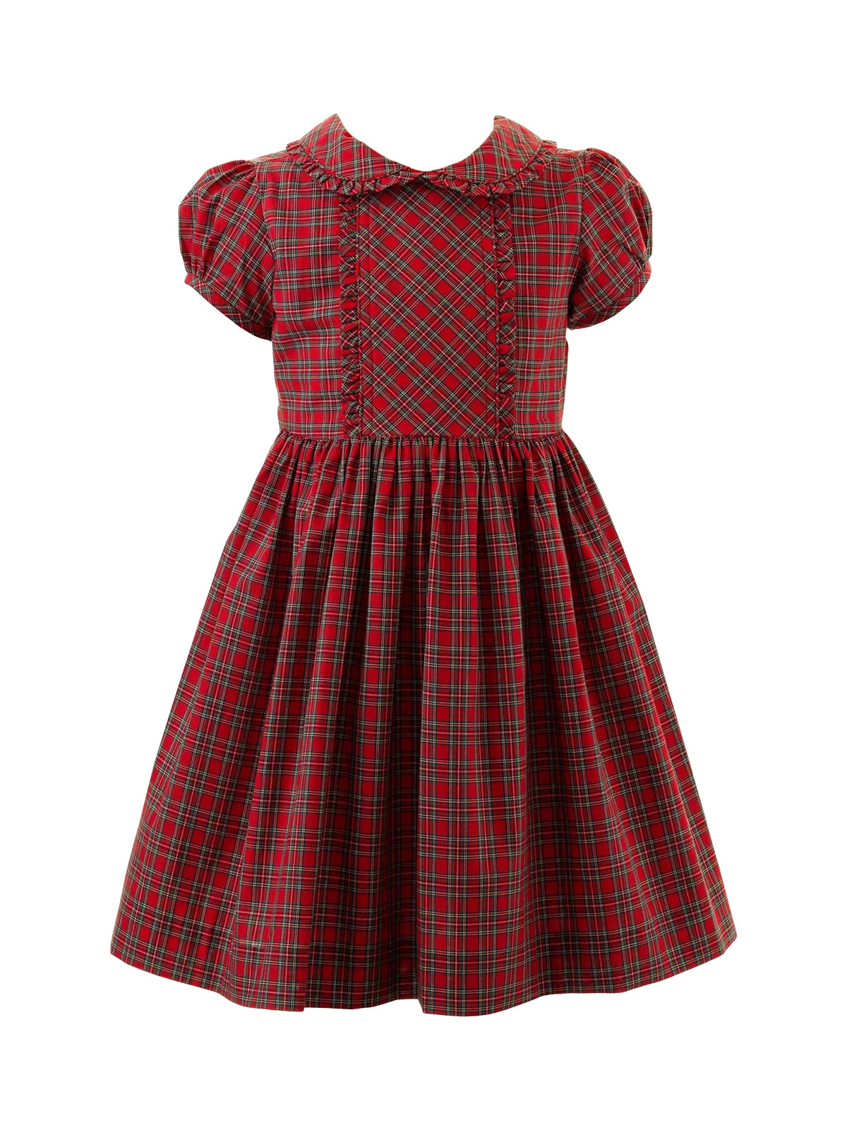 Tartan Frill Dress Dresses Rachel Riley Tartan Frill Red 2Y