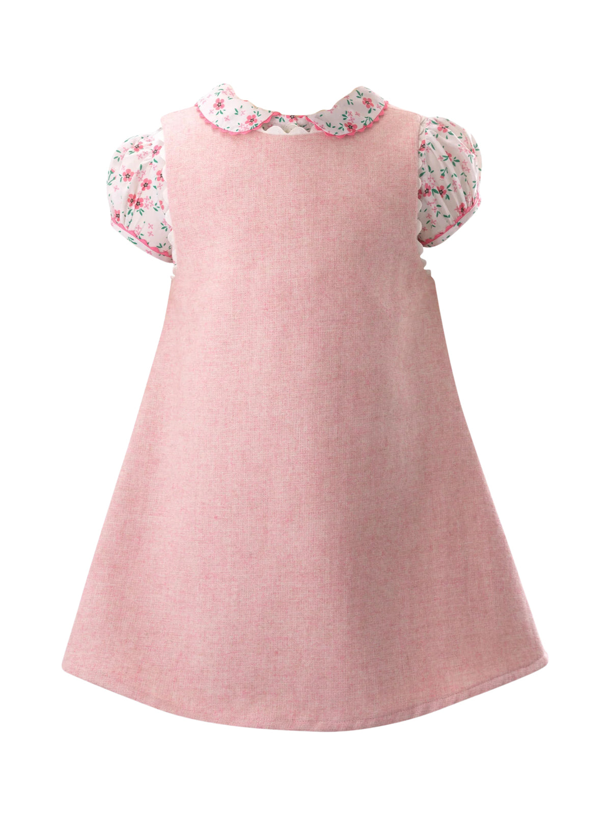 Tweed Pinafore Dress Dresses Rachel Riley Light Pink 2Y
