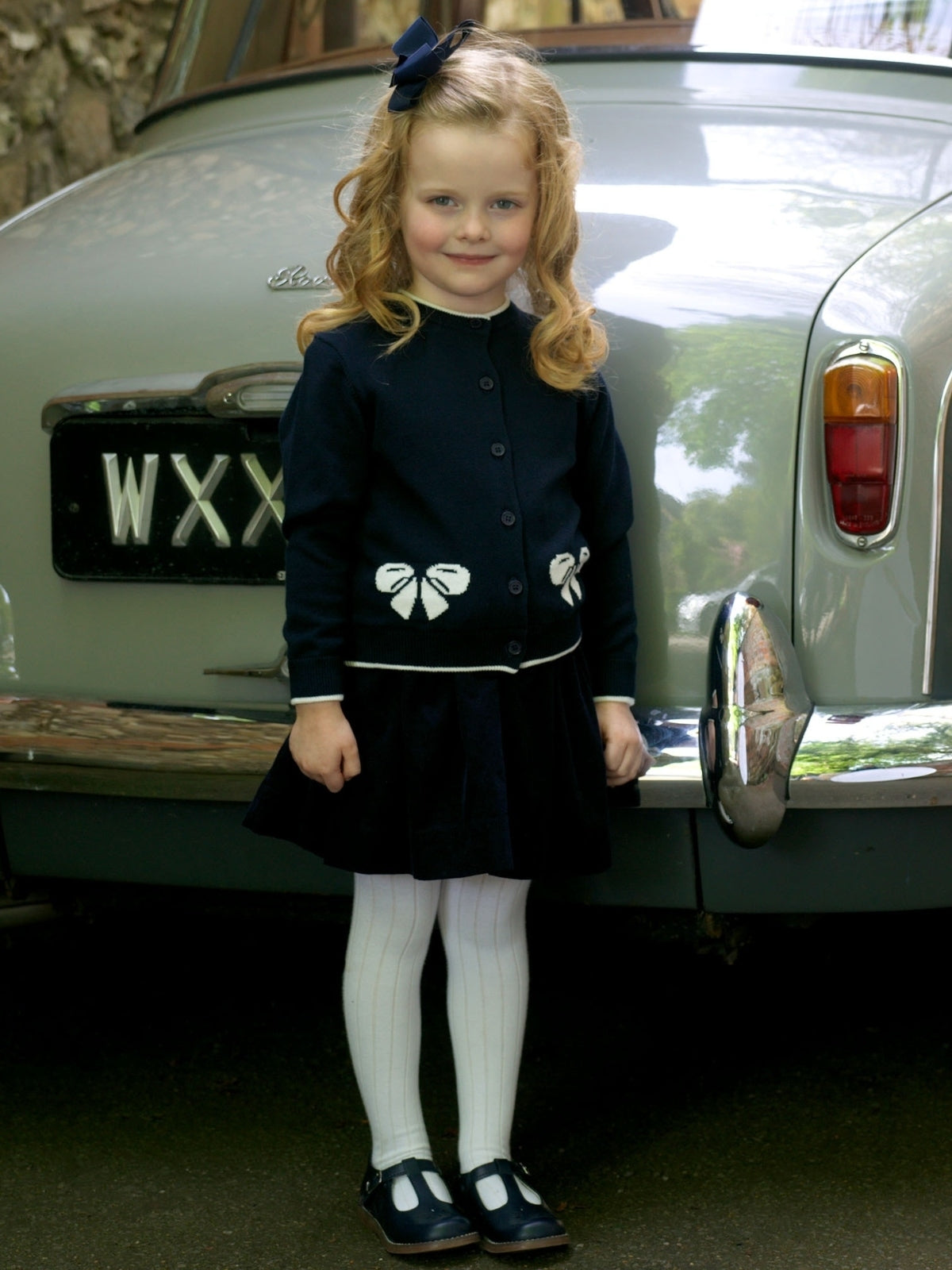 Bow Intarsia Cardigan Sweaters Rachel Riley