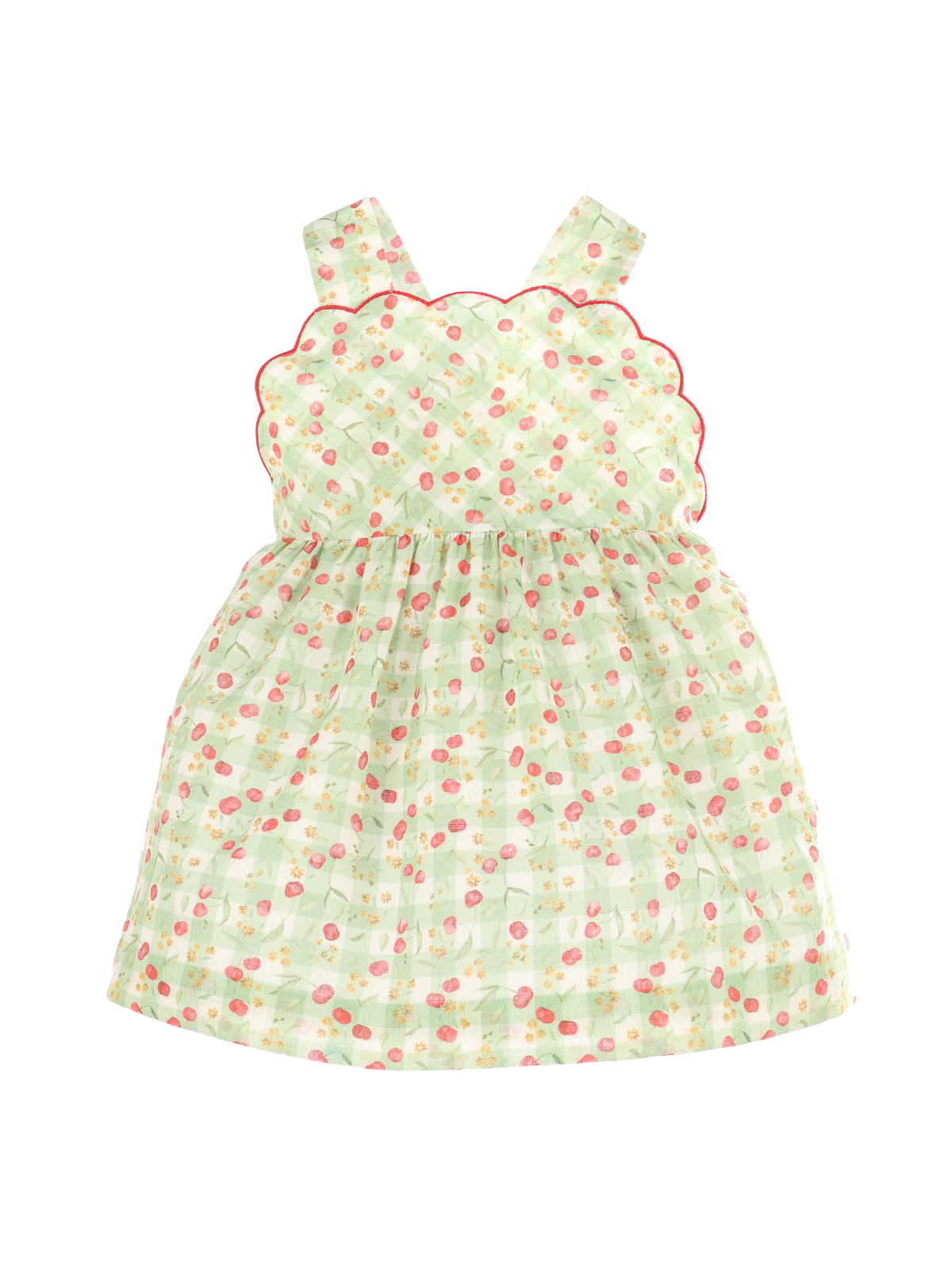 Cheeky Cherries Dress | Danrie Mint Cherry Print / 4Y Cheeky Cherries Dress | Danrie Mint Cherry Print / 4Y