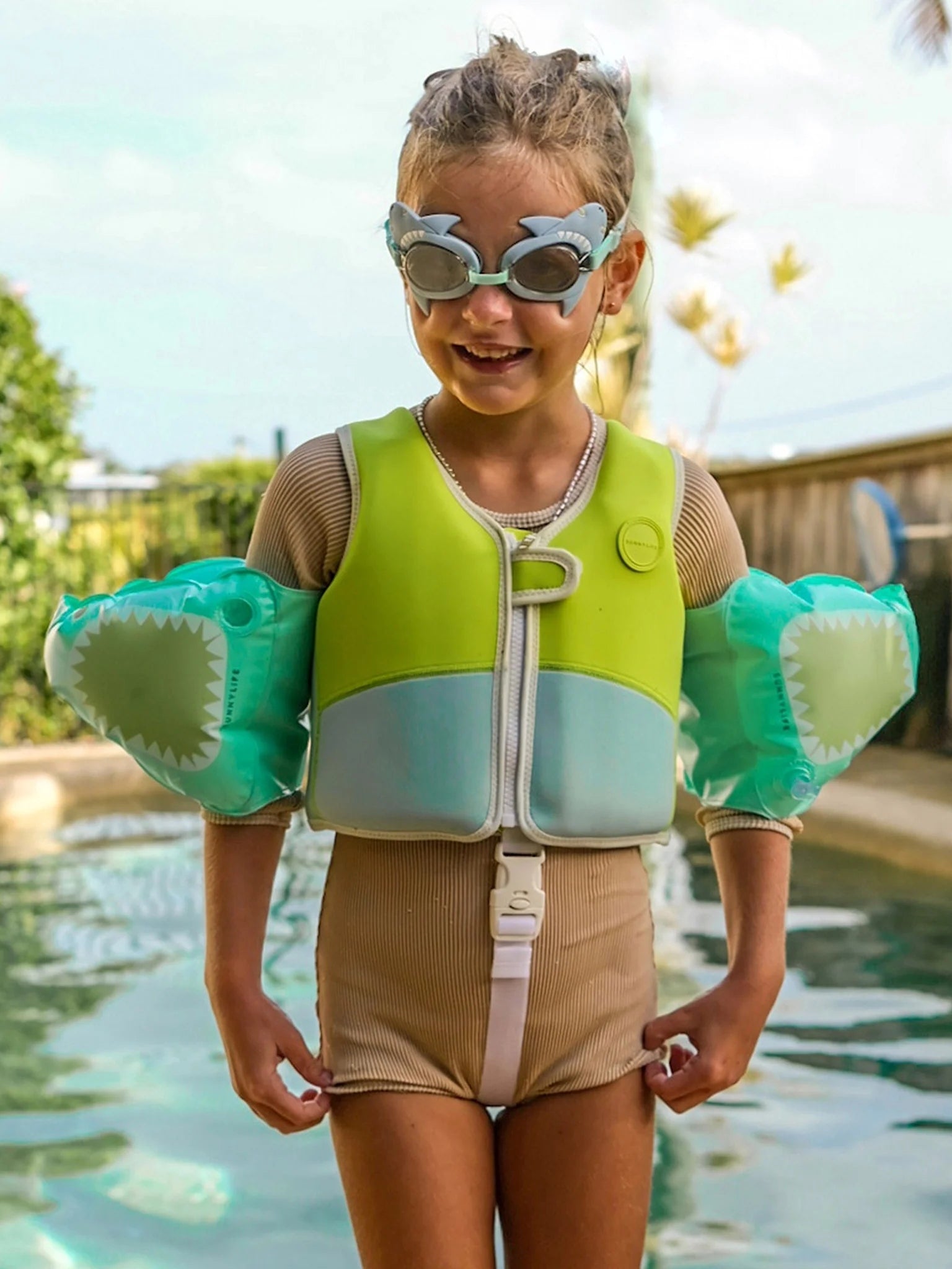 Salty the Shark Swim Goggles Outdoor Play Sunnylife
