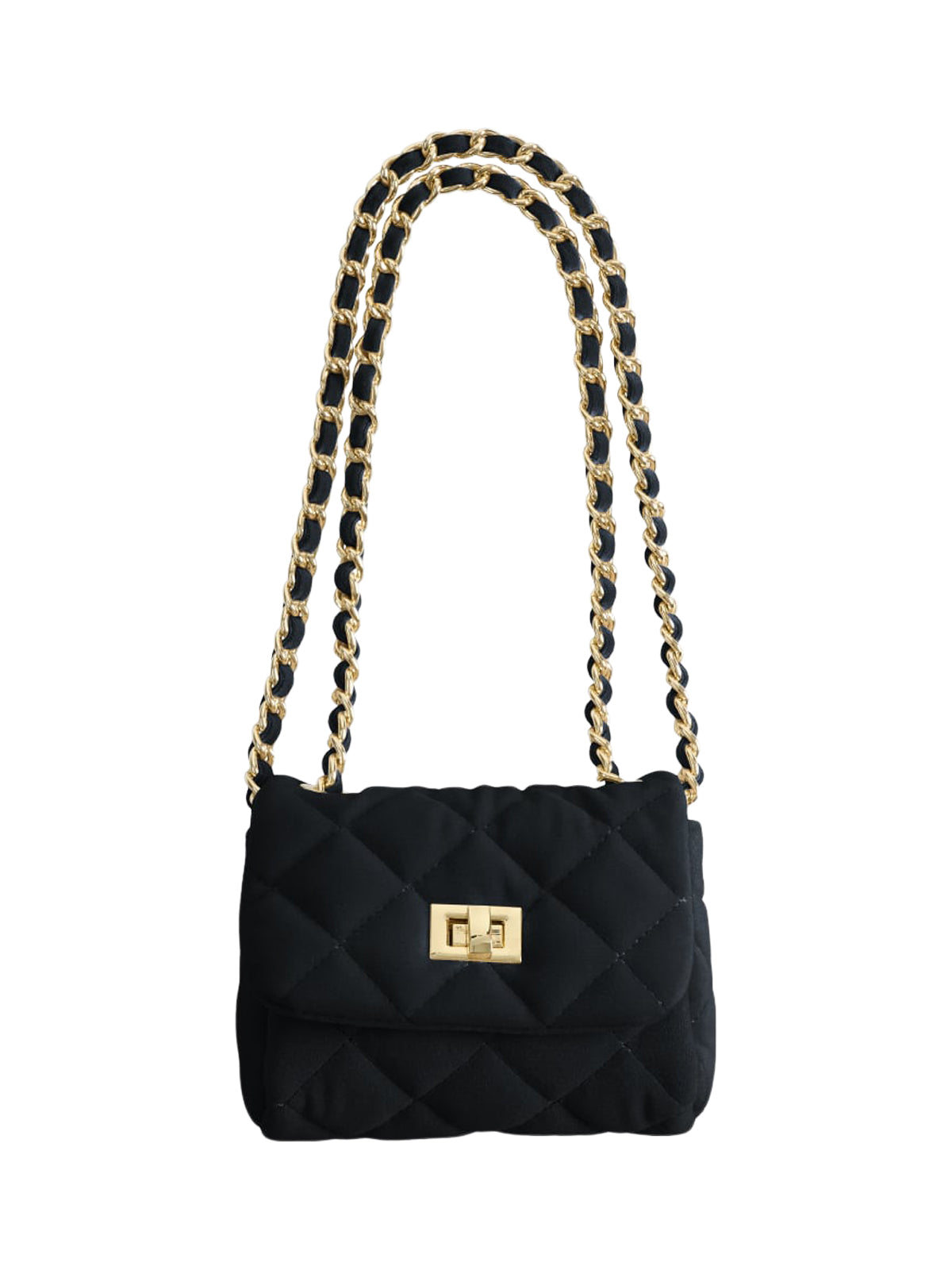 Small Velvet Chain Purse - Black Bags Milledeux