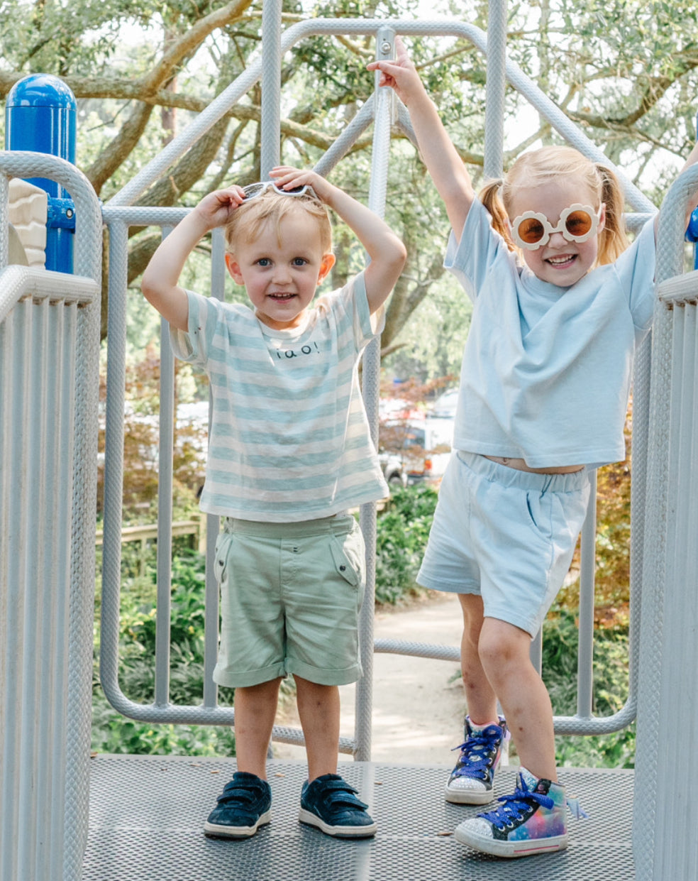 girl and boy on playground