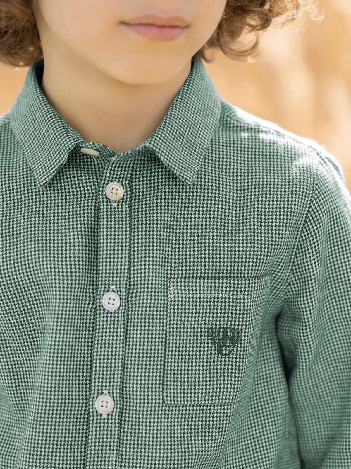 Mini Houndstooth Shirt Tops Tartine et Chocolat