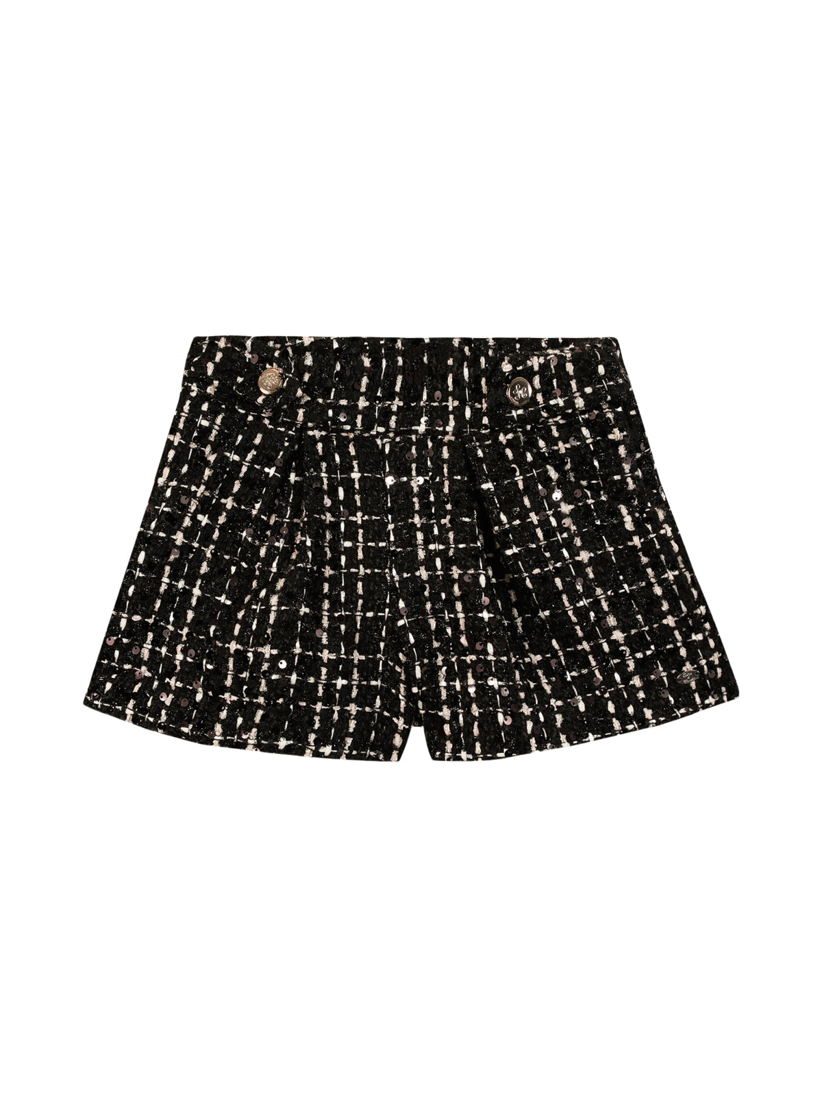 Sequin Tweed Shorts Shorts Tartine et Chocolat Black 4Y
