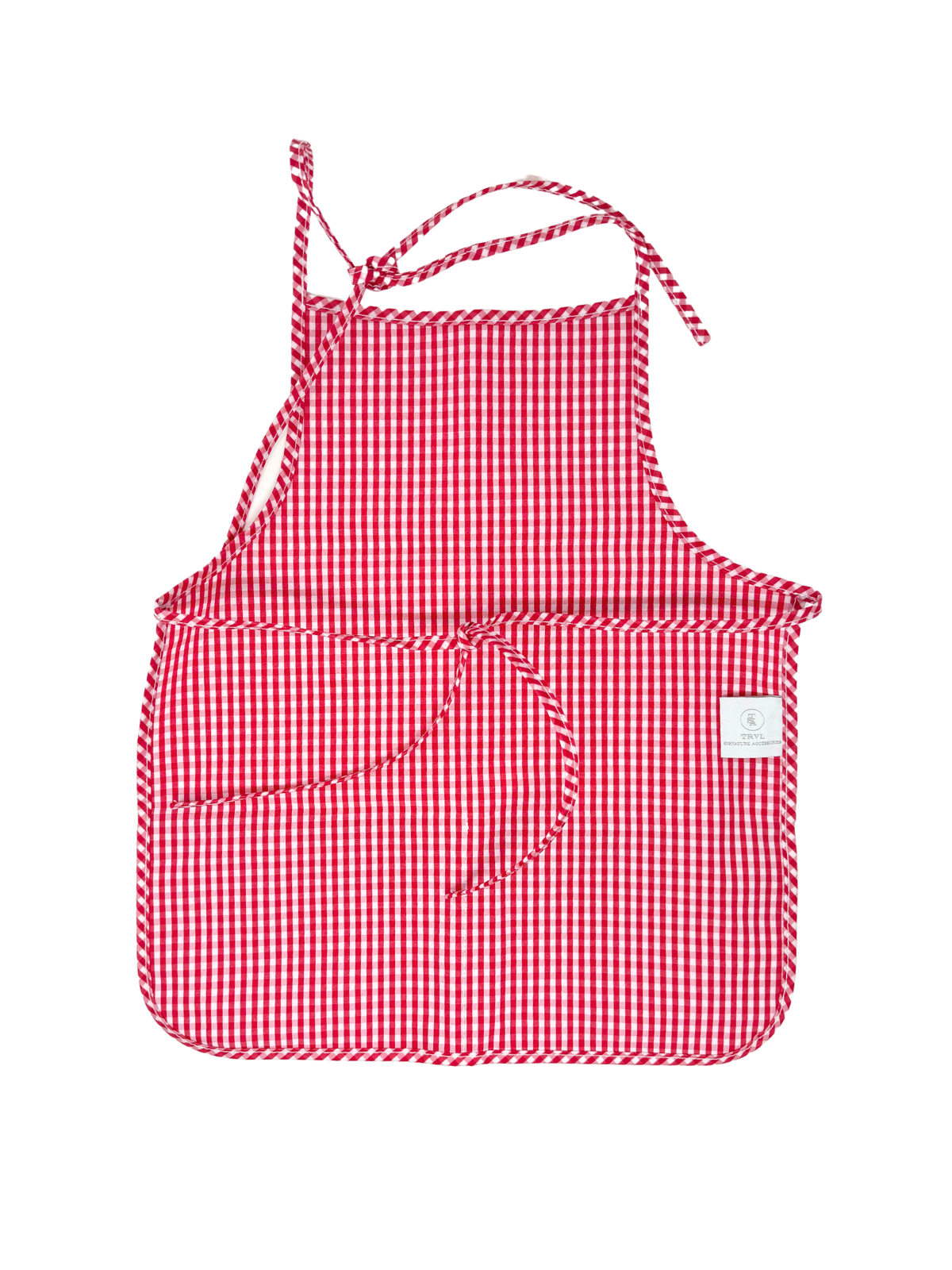 Gingham Red Apron Arts & Crafts TRVL Design Gingham Red