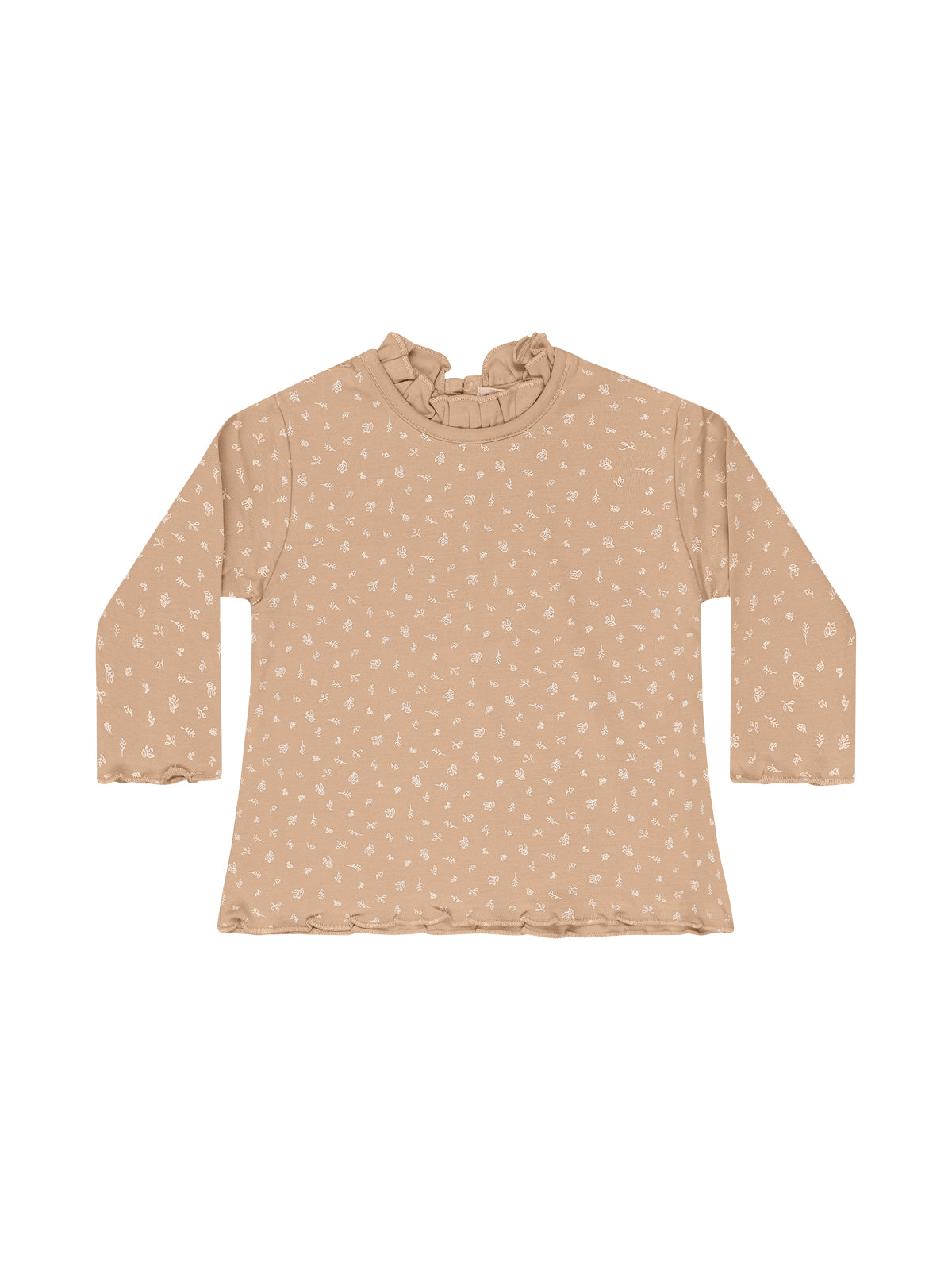 Printed Ruffle Long Sleeve Tee Set Sets UAUA