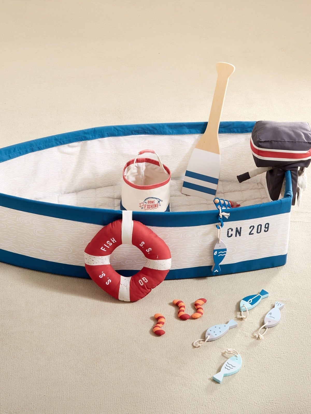 Gone Fishing Boat Pretend Play Wonder & Wise