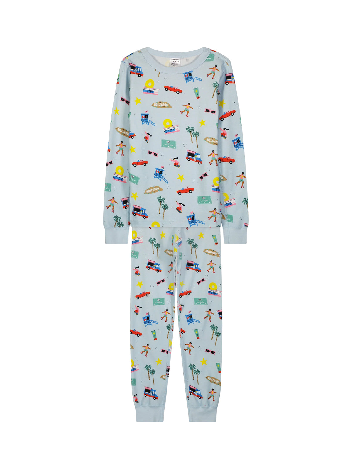 Los Angeles PJ Set Pajamas Smaller Things Sky Blue 2