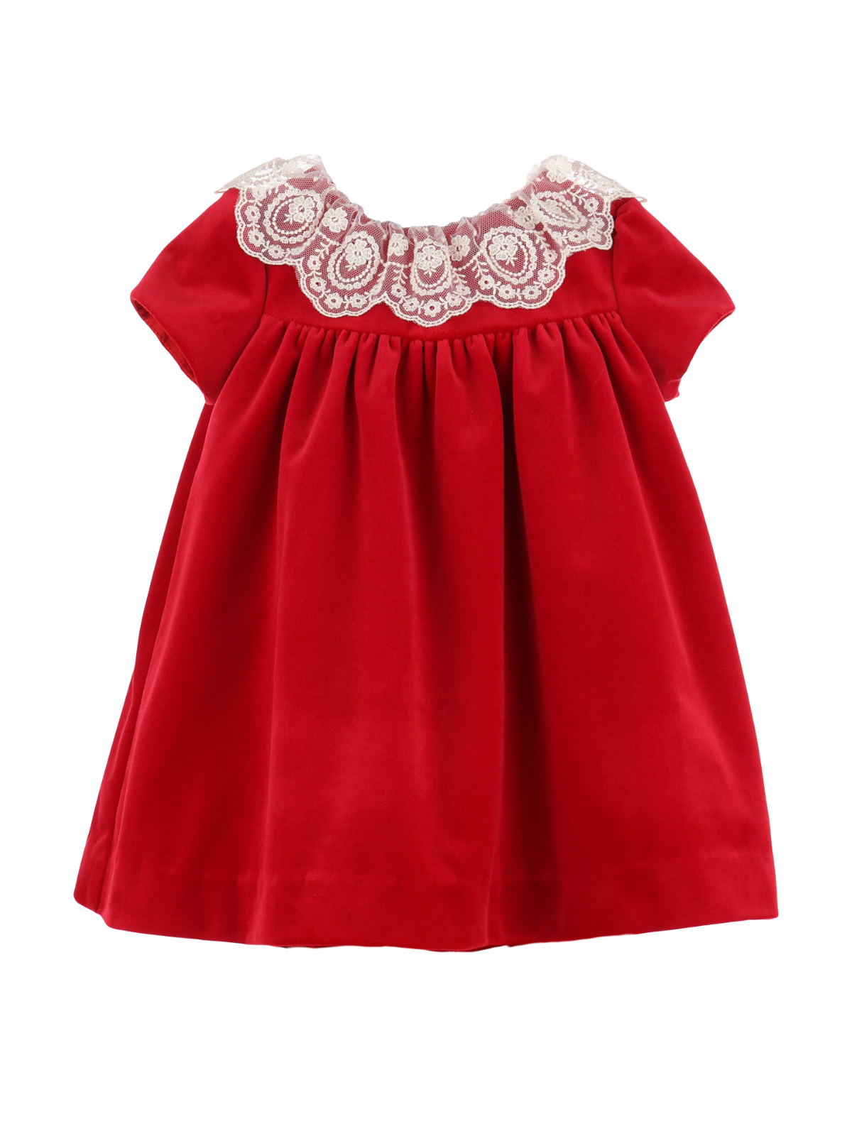 Deluxe Velvet Float Dress Dresses Luli & Me Scarlet Red 2T