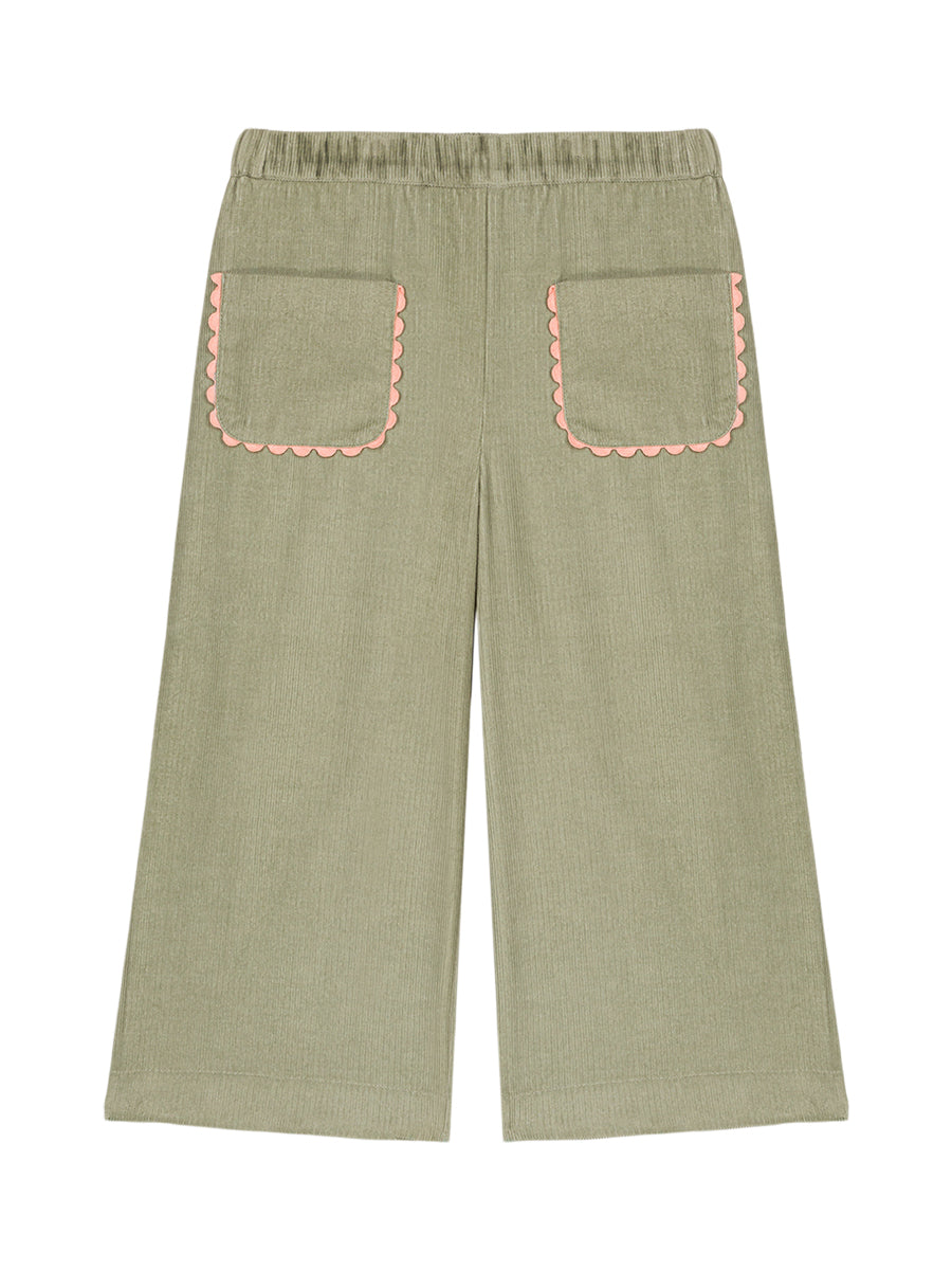 Flor Scallop Trim Corduroy Pants Pants Louise Misha