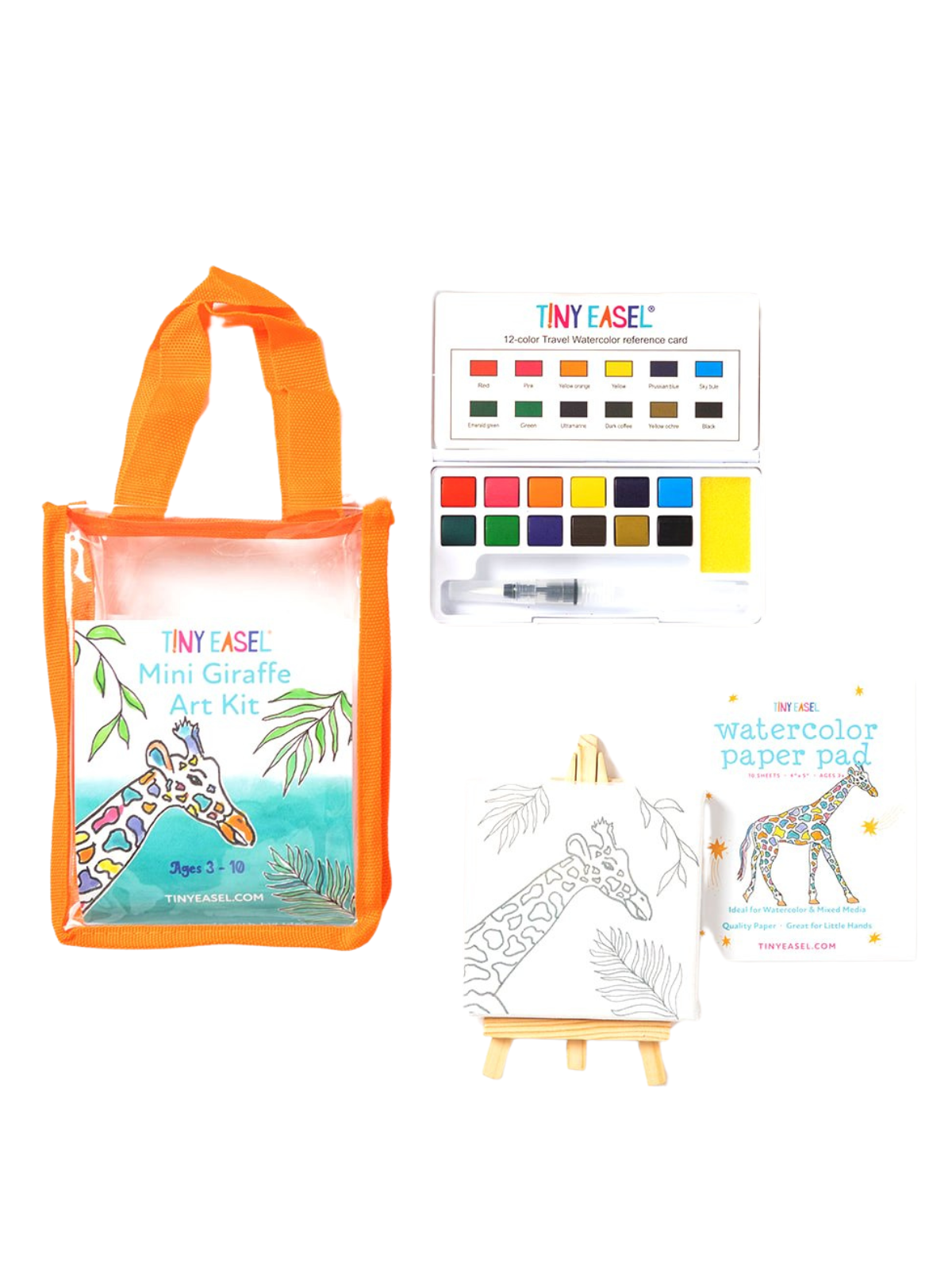 Mini Giraffe Art Kit Arts & Crafts Tiny Easel