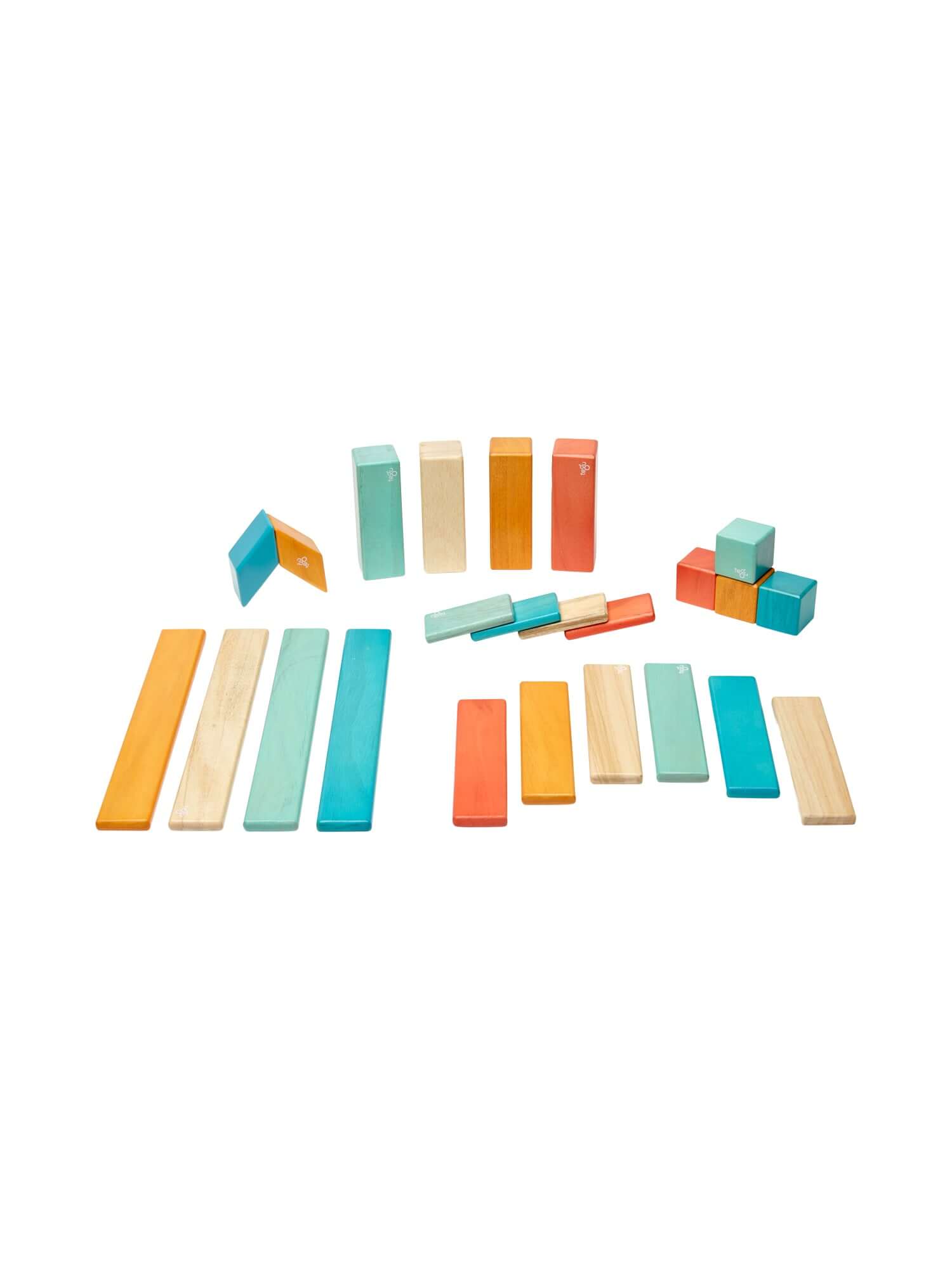 24 Piece Magnetic Wooden Block Set Games & Puzzles Tegu Sunset