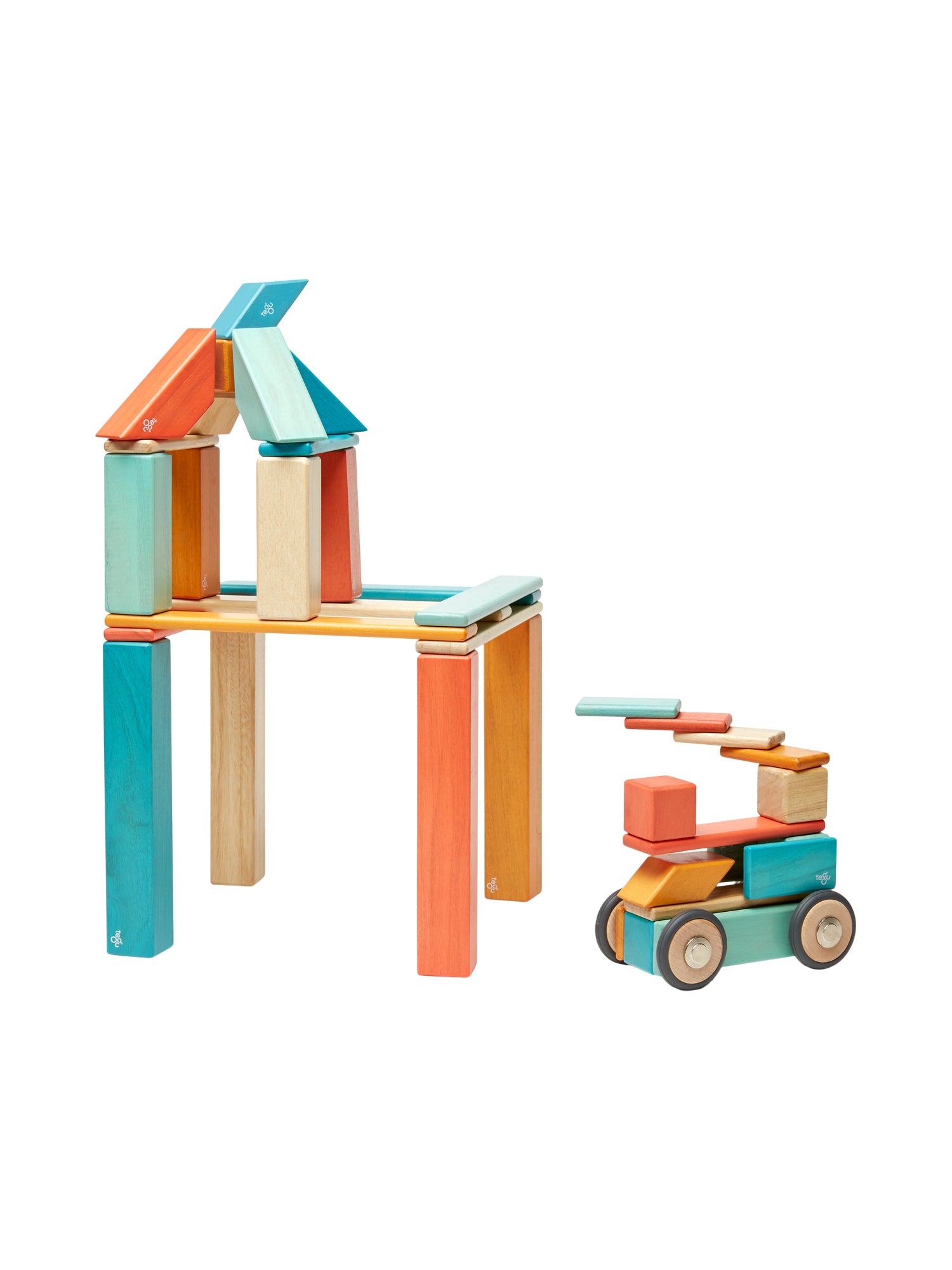 42 Piece Magnetic Wooden Block Set Games & Puzzles Tegu