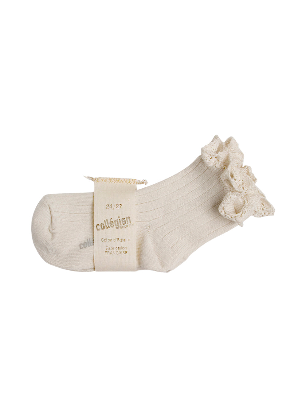 Lili Lace Trim Ribbed Ankle Socks Socks Collégien