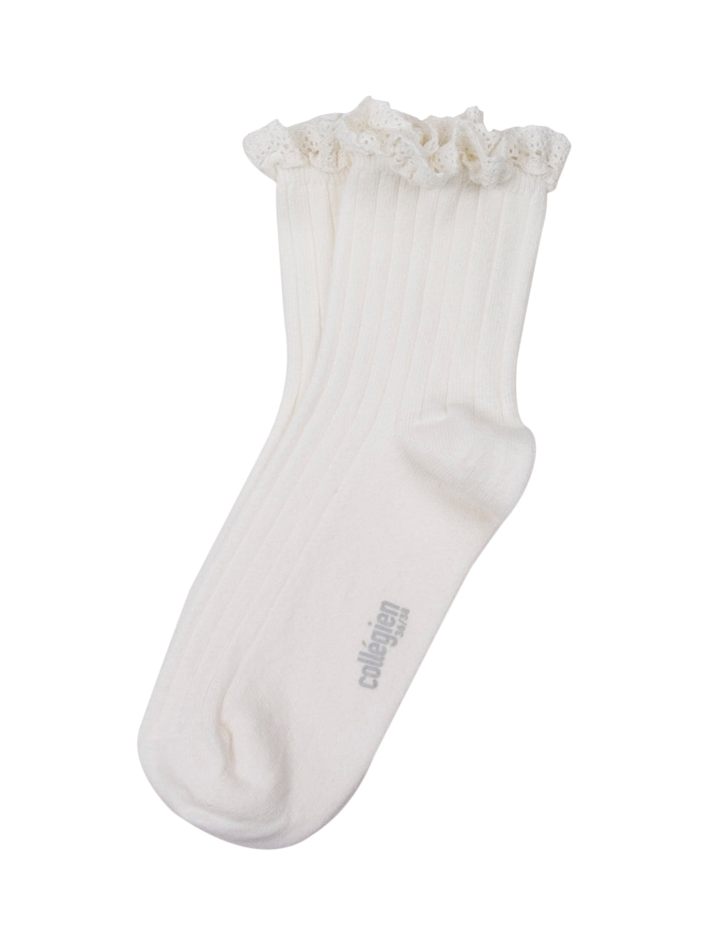 Lili Lace Trim Ribbed Ankle Socks Socks Collégien