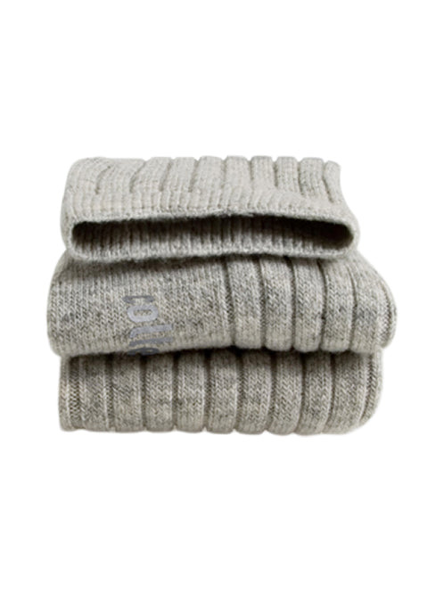 Chamois Wool & Cashmere Ribbed Crew Socks Socks Collégien Gray EU18/20