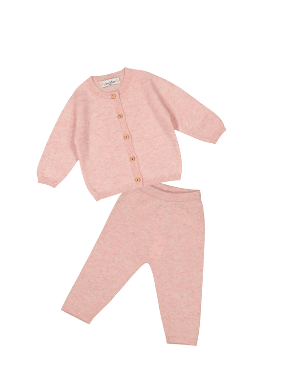 Noemie Cashmere Set Sets Les Lutins Marl Pink 3M