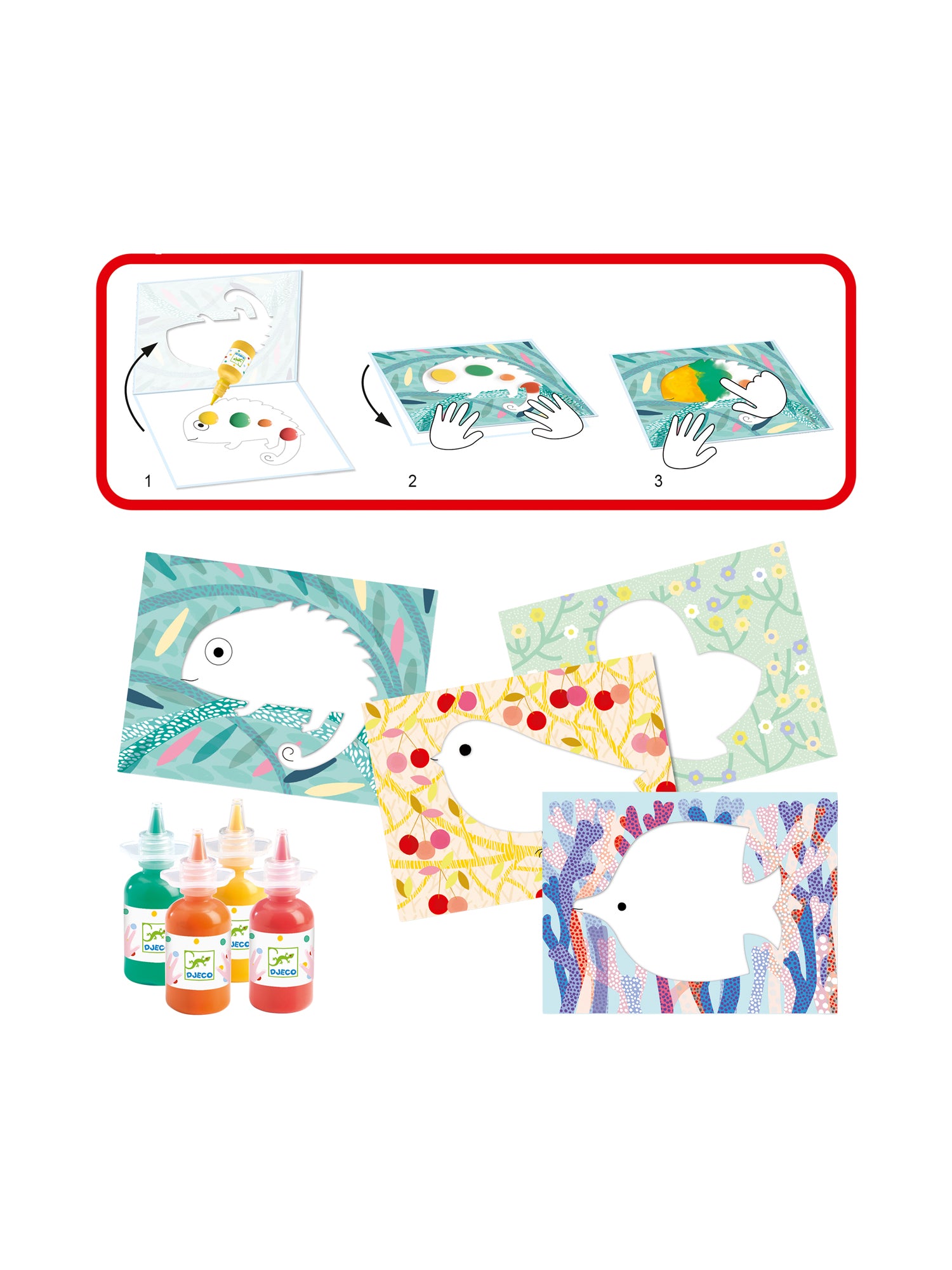 Petite Barbouille Mess-Free My First Finger Painting Arts & Crafts Djeco
