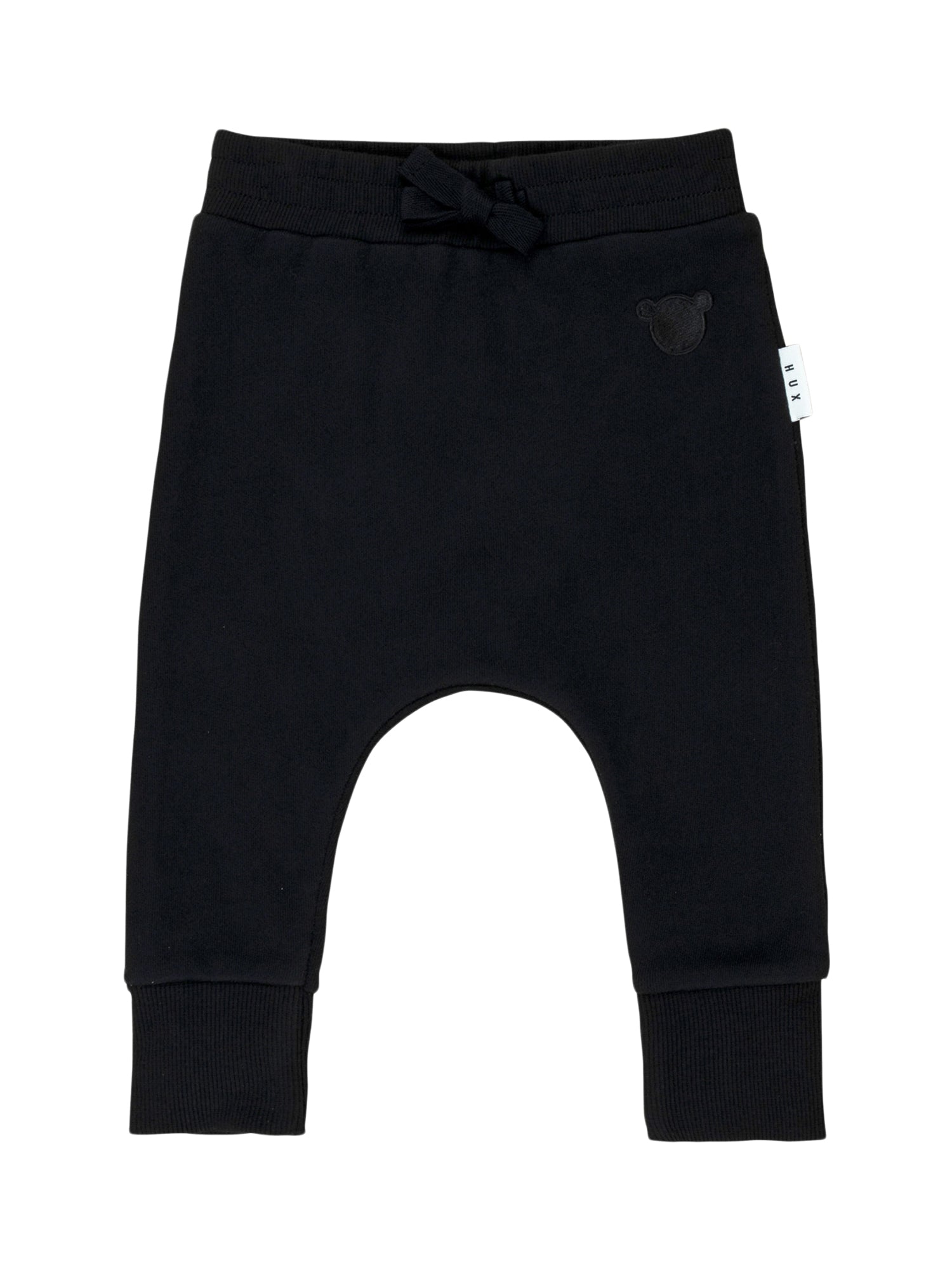 Terry Drop Crotch Pant Sweatpants Huxbaby Black 3-6M