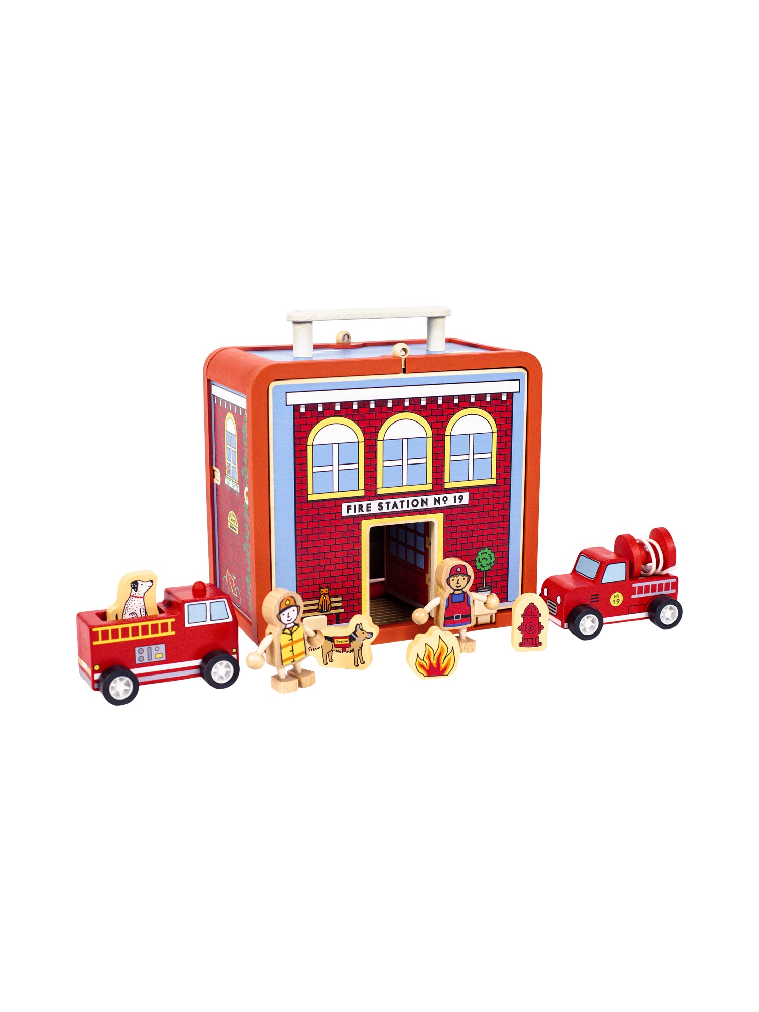 Suitcase Series: Fire House Pretend Play Jack Rabbit Creations