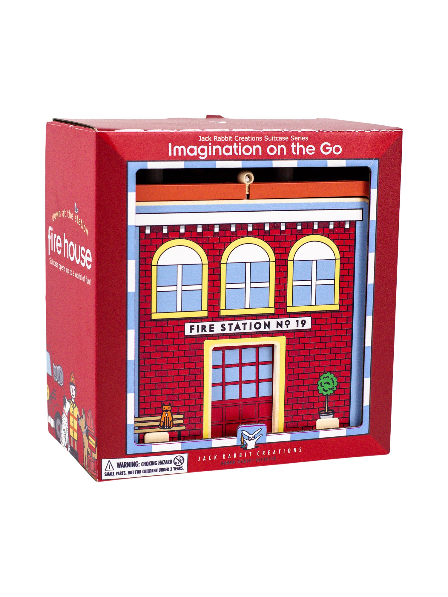 Suitcase Series: Fire House Pretend Play Jack Rabbit Creations
