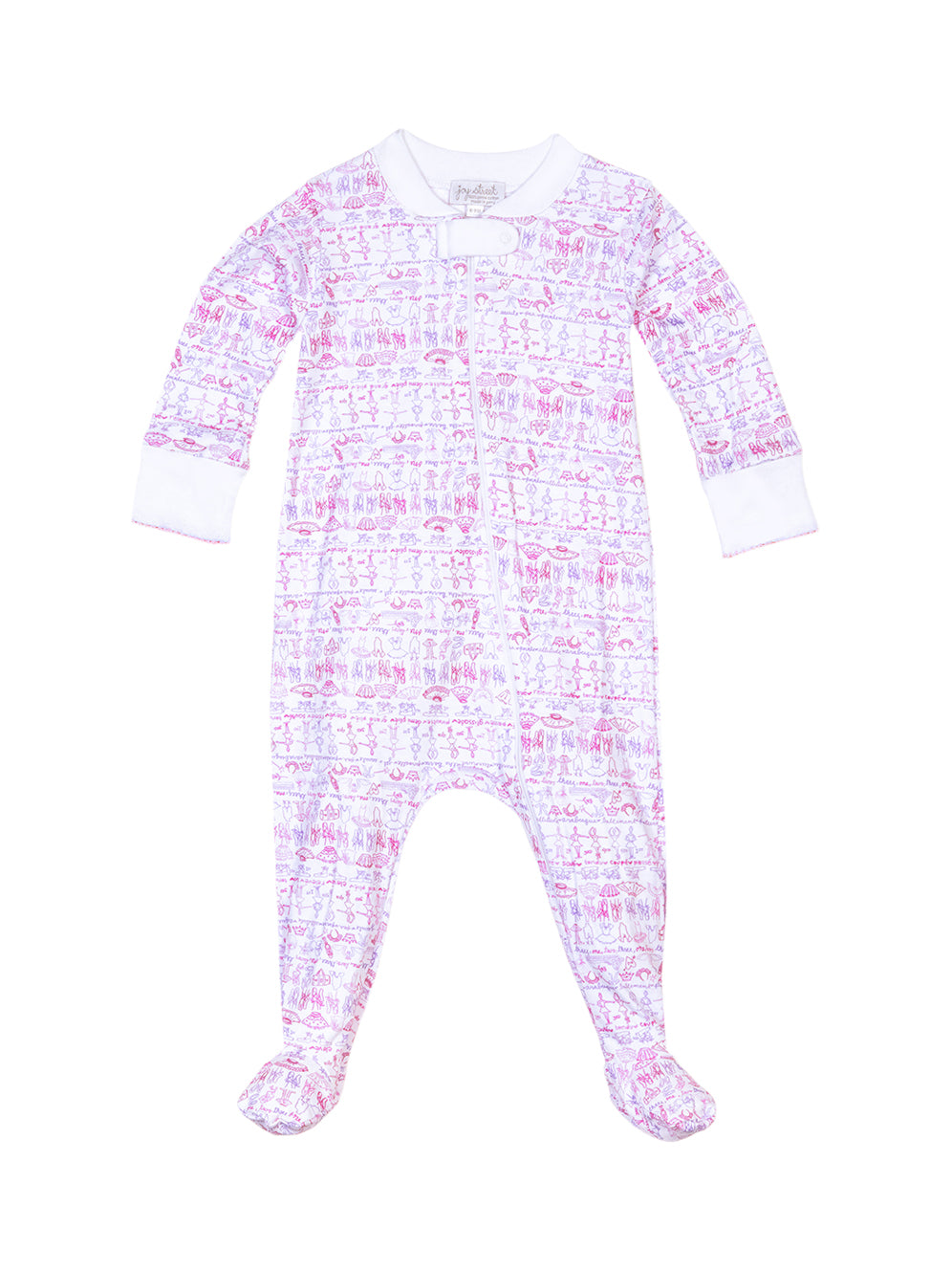 Ballet Zip Onesie Pajamas Joy Street Kids Pink 0-3M