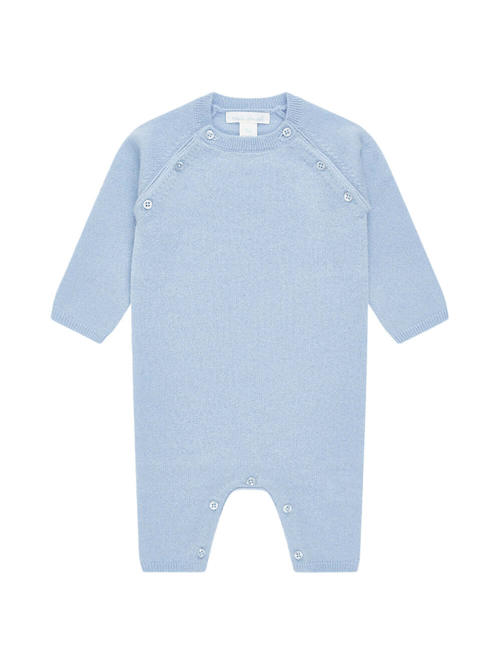 Ariel Cashmere Angel Wing Romper Rompers Marie-Chantal Light Baby Blue 3M