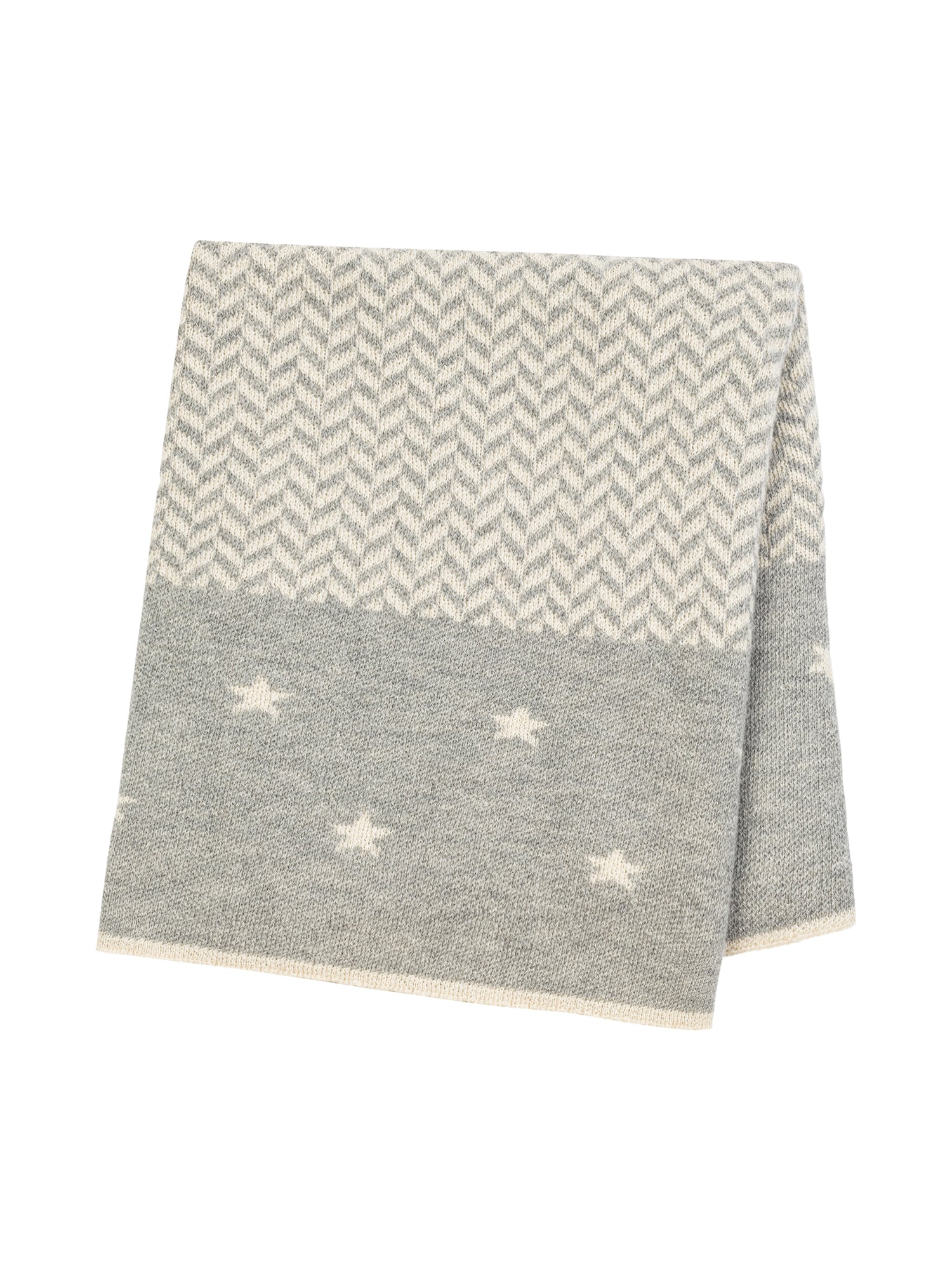 Petite Stars & Herringbone Blanket Blankets Paris West Ivory