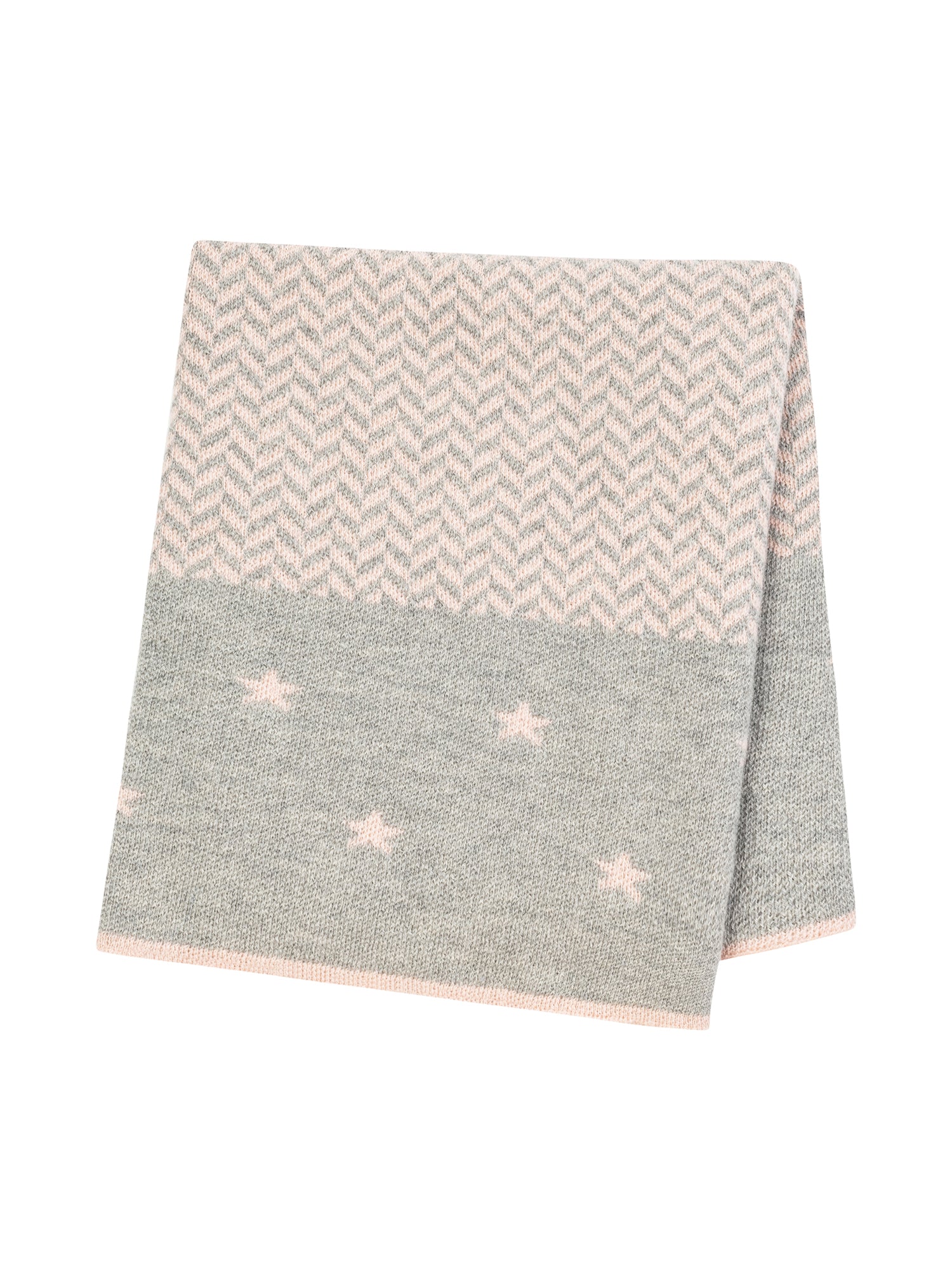 Petite Stars & Herringbone Blanket Blankets Paris West Ballet Pink