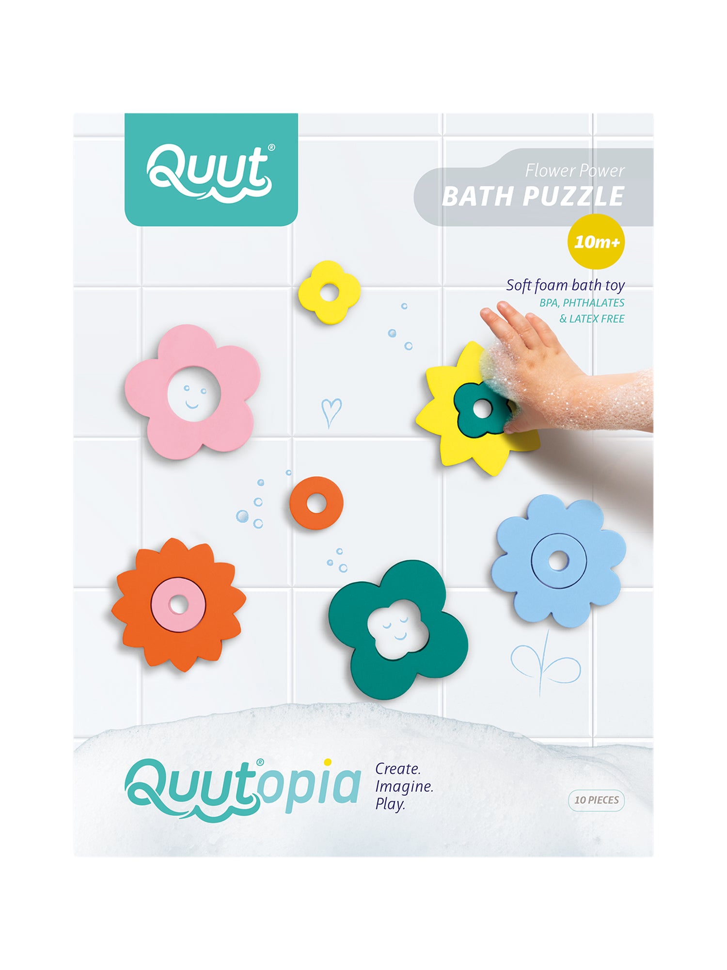 Bath Puzzle - Flower Power Bath Toys Quut Toys