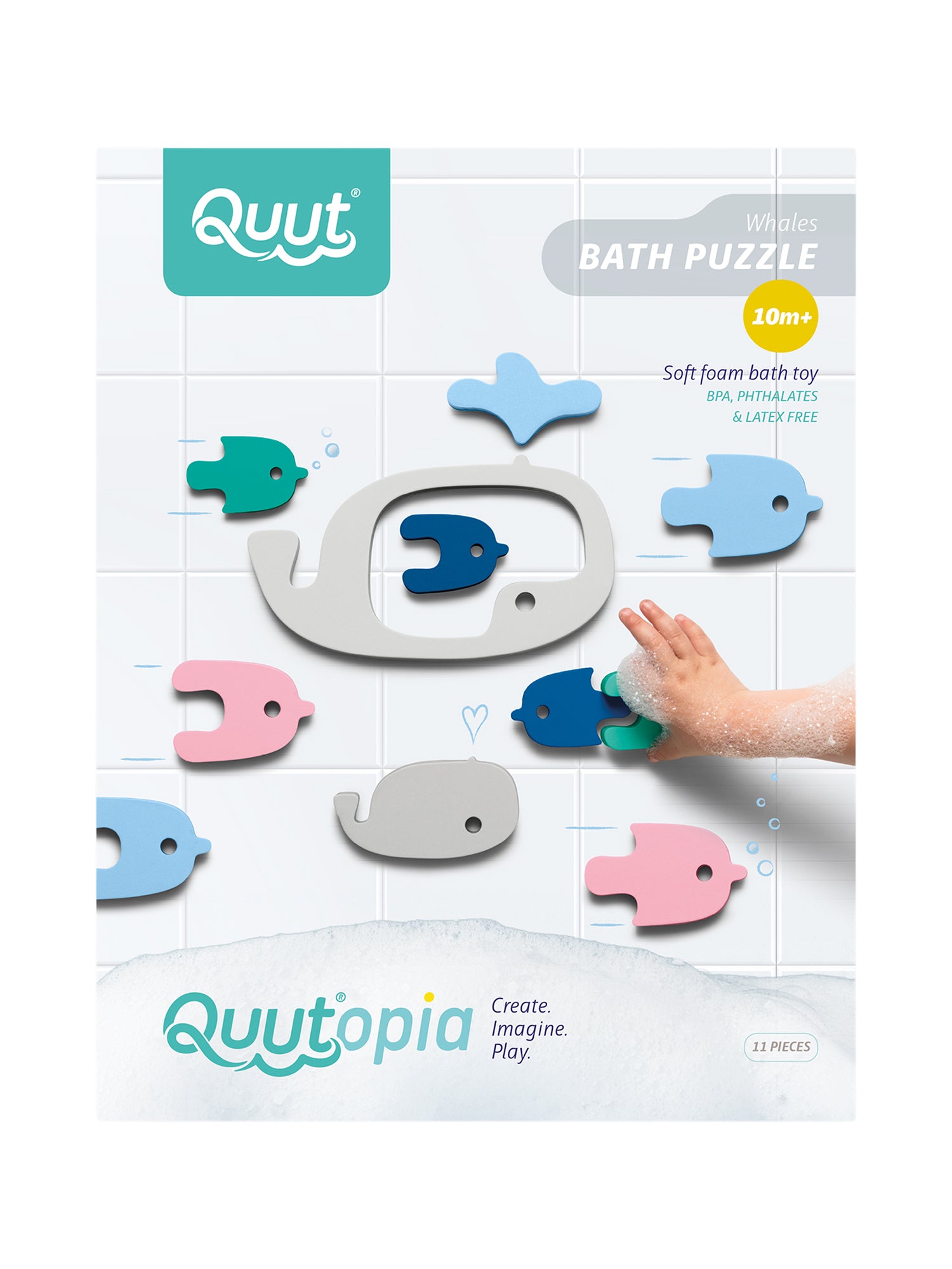 Bath Puzzle - Whale Bath Toys Quut Toys