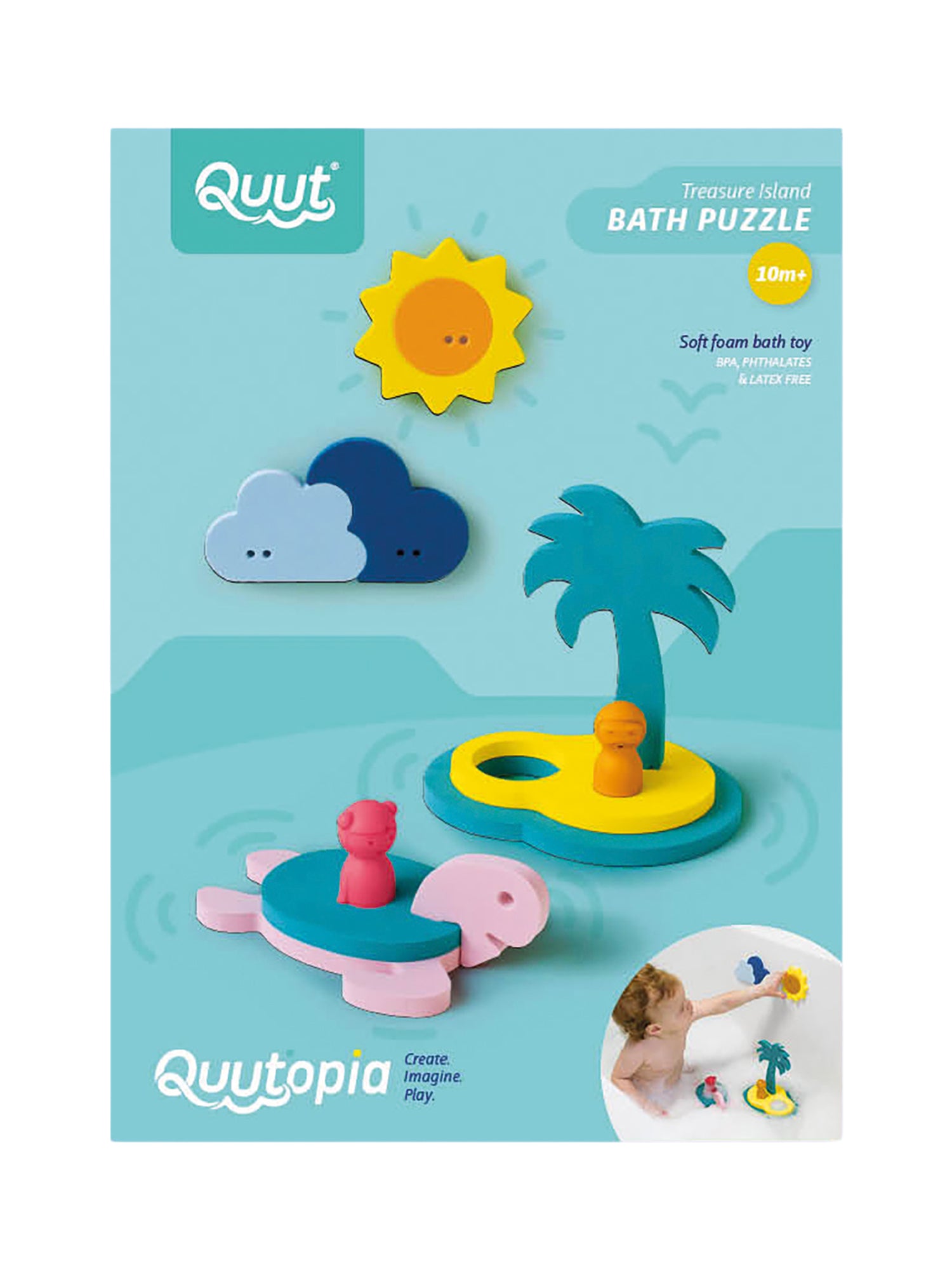 Puzzle Friends - Treasure Island Bath Toys Quut Toys