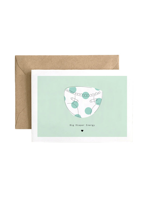 BDE: Big Diaper Energy Card Cards Spaghetti & Meatballs