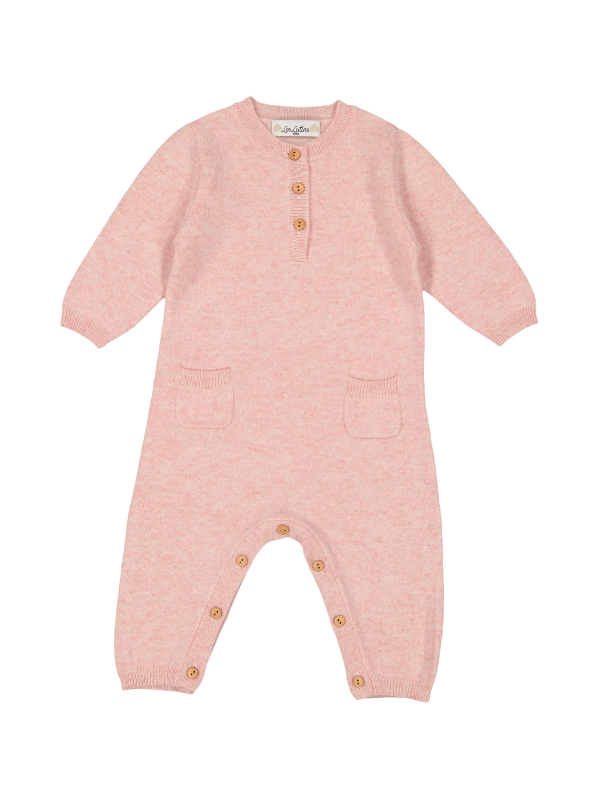 Boris Cashmere Onesie Onesies Les Lutins Marl Pink 3M