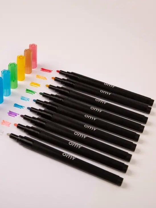9 Glitter Markers Arts & Crafts OMY