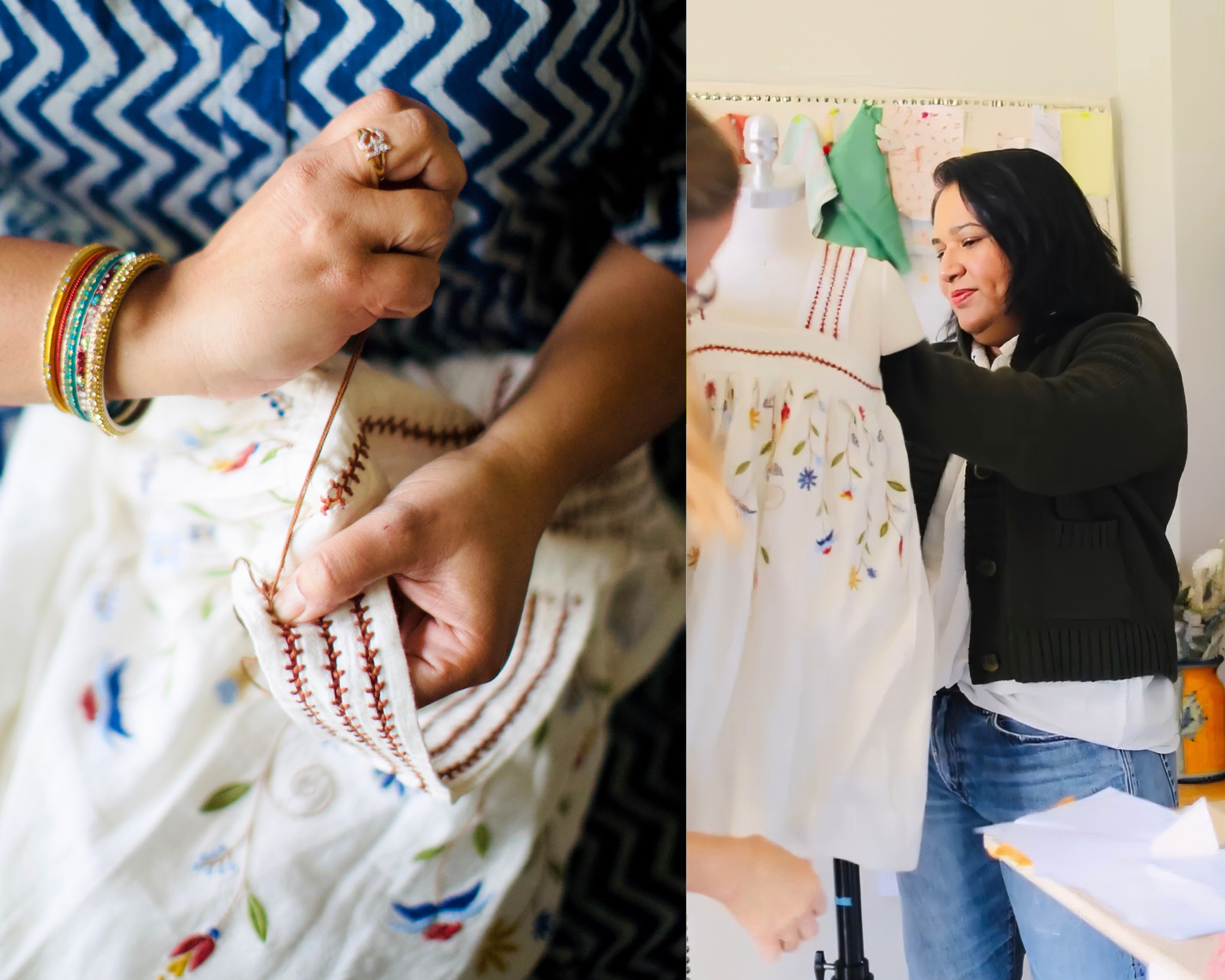 founder Kinnari with mannequin for Lali brand