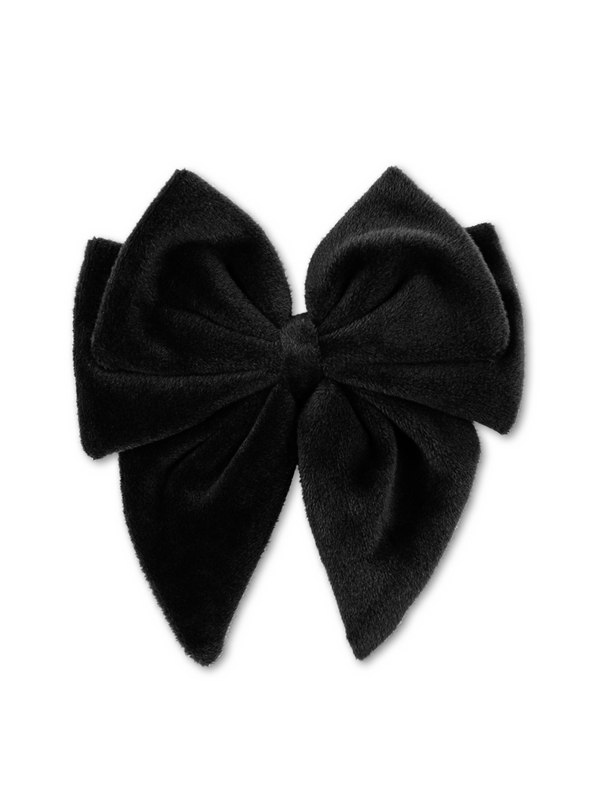 Velvet Bow Hair Clip Hair Accessories Konges Sløjd Black  