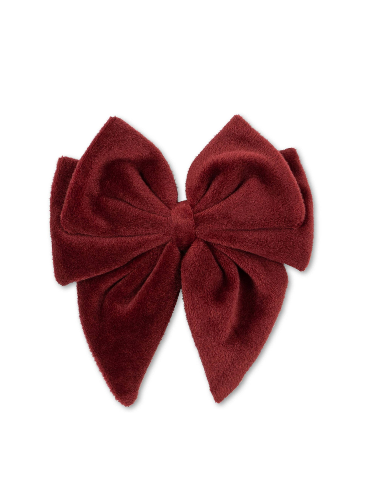 Velvet Bow Hair Clip Hair Accessories Konges Sløjd Jolly Red  