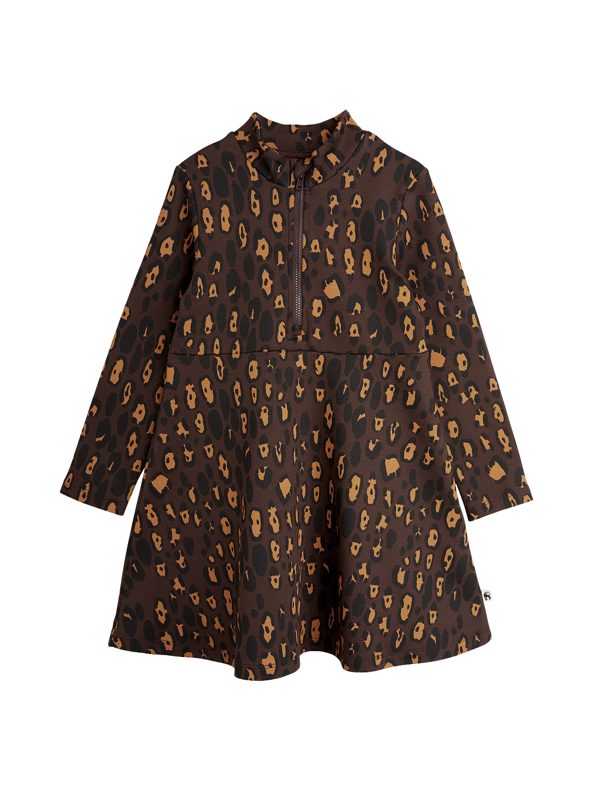 Leopard Flounce Dress Dresses Mini Rodini Brown 2-3T 