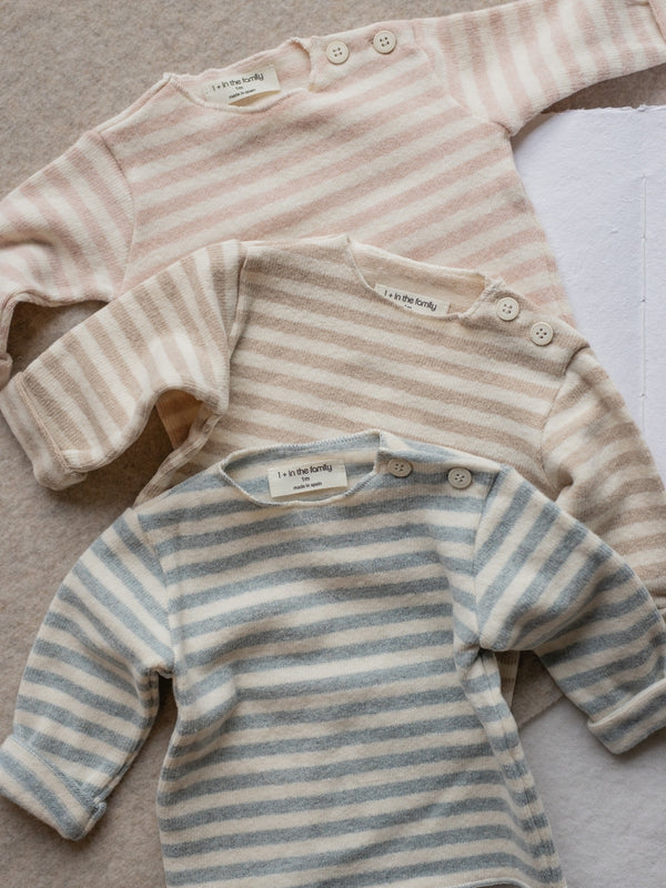 Aubin Tan Stripe Baby Set Sets 1+ In The Family