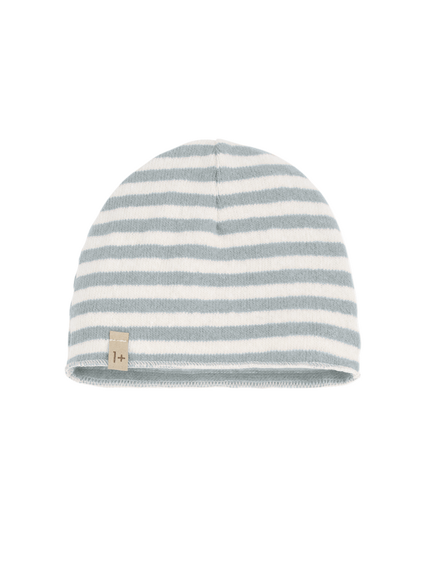 Blue Stripe Baby Beanie Hats 1+ In The Family Blue T1